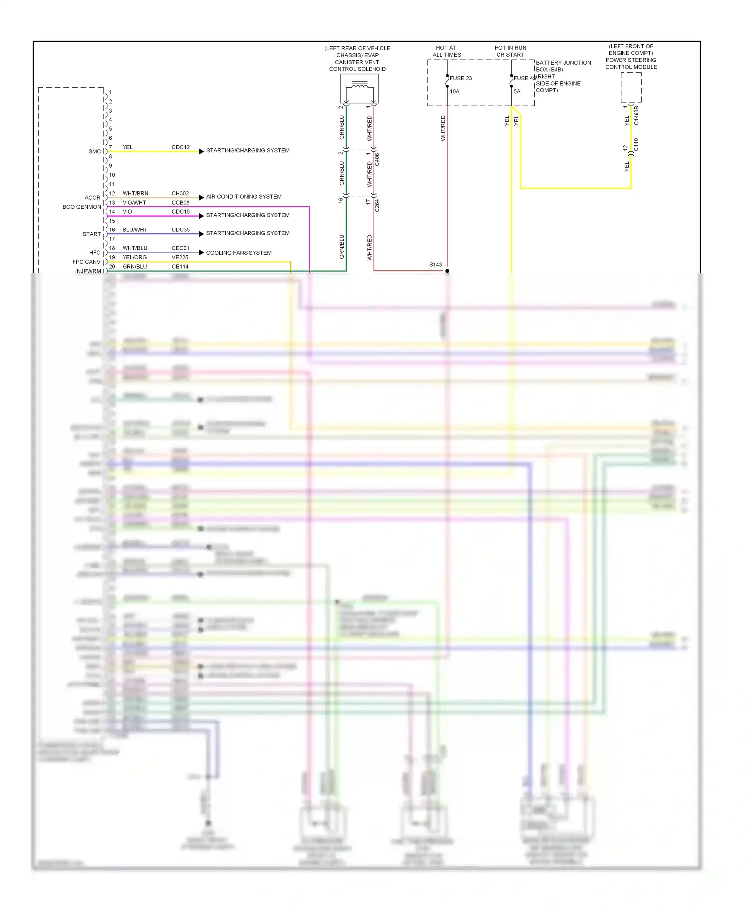 Wiring diagram computer data lines system cruise control system for Ford Mustang V facelift (2009-2014) (1 of 3)