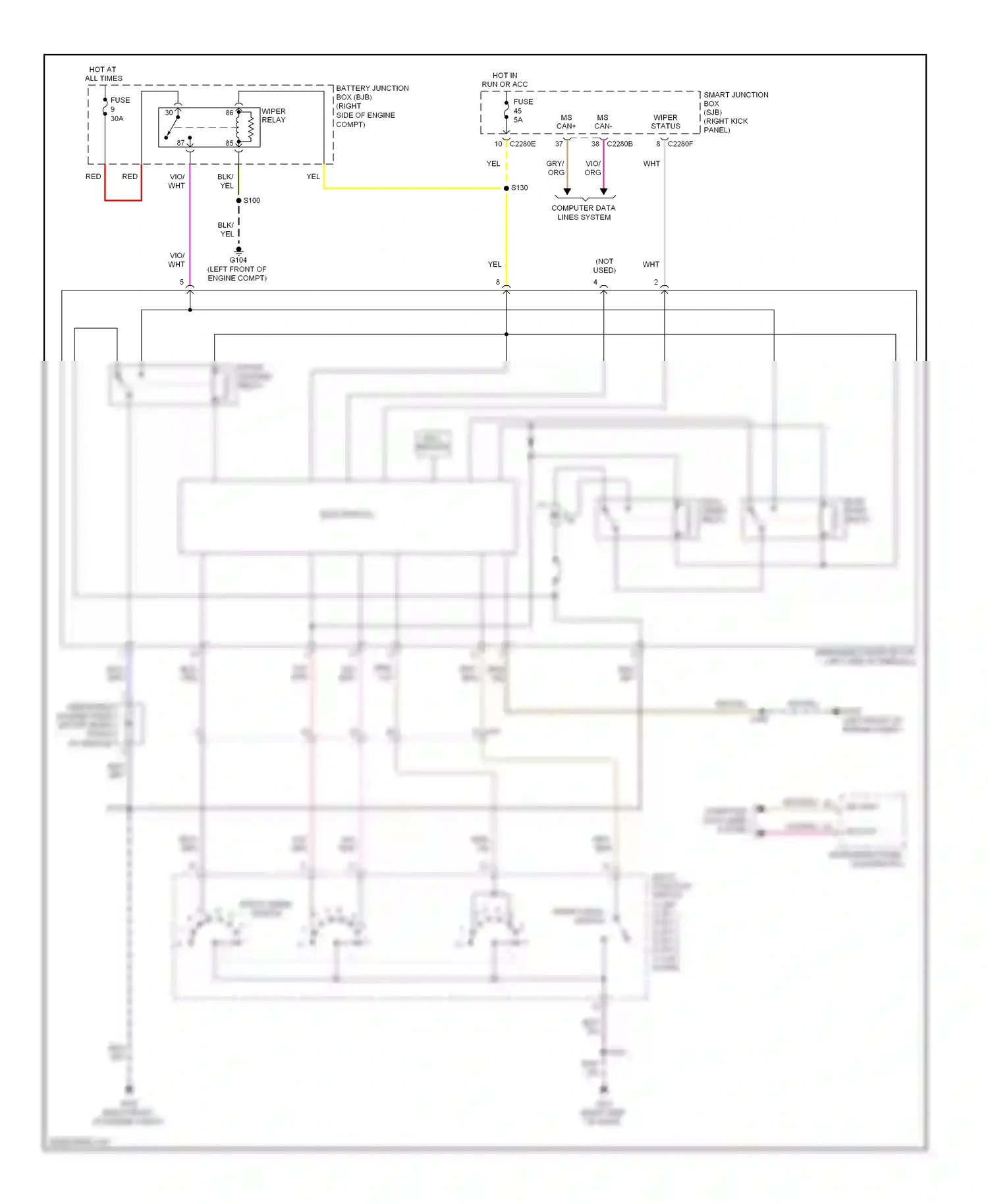 Ford Mustang V facelift (2009-2014) electronics wiring diagram  (1 of 1)