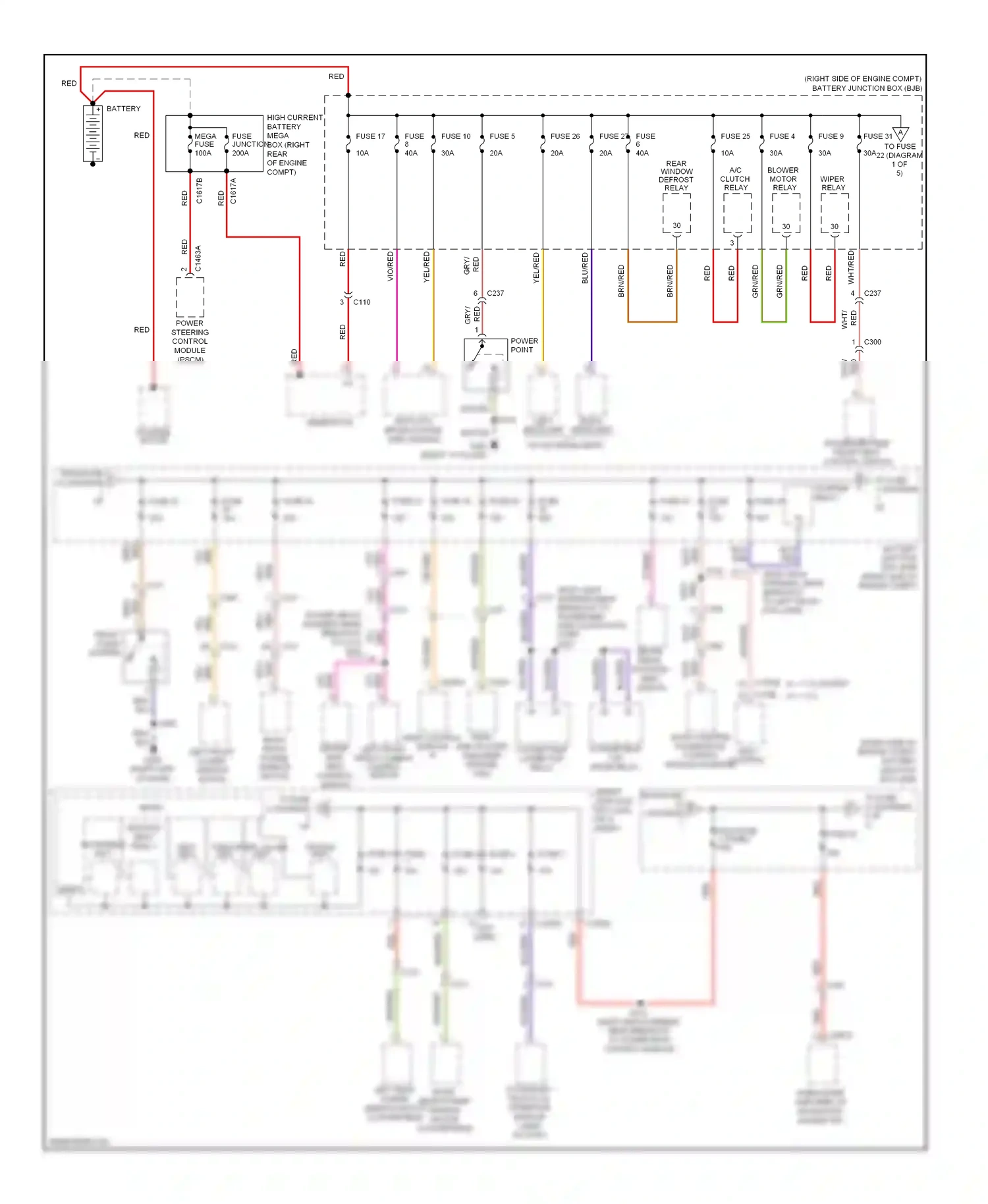 Wiring diagram fuse 2 for Ford Mustang V facelift (2009-2014) (1 of 1)