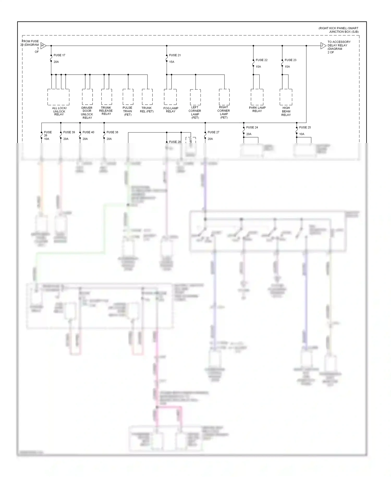 Wiring diagram fuse 21 for Ford Mustang V facelift (2009-2014) (6 of 9)