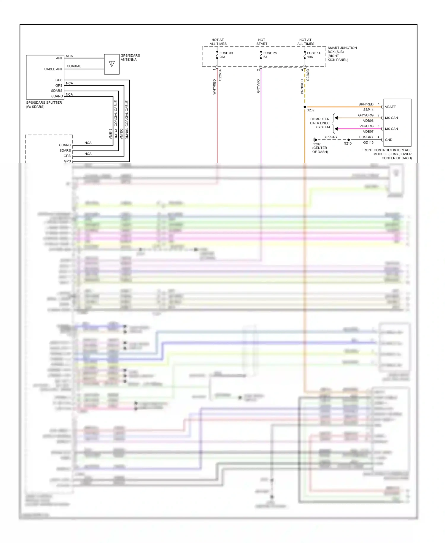 Wiring diagram fuse 28 for Ford Mustang V facelift (2009-2014) (2 of 5)