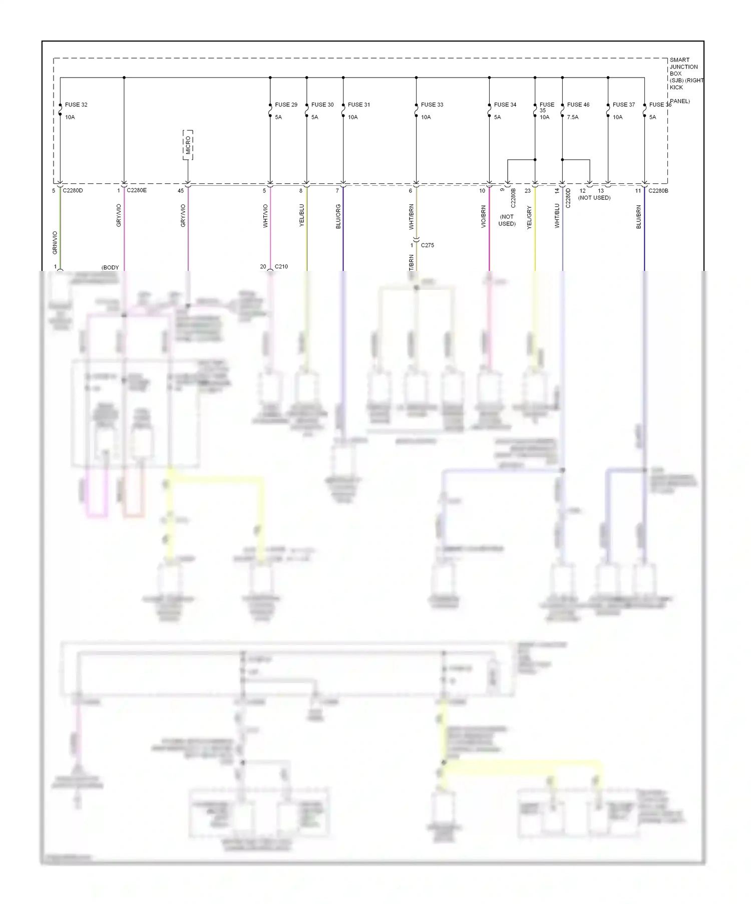 Wiring diagram fuse 31 for Ford Mustang V facelift (2009-2014) (3 of 5)