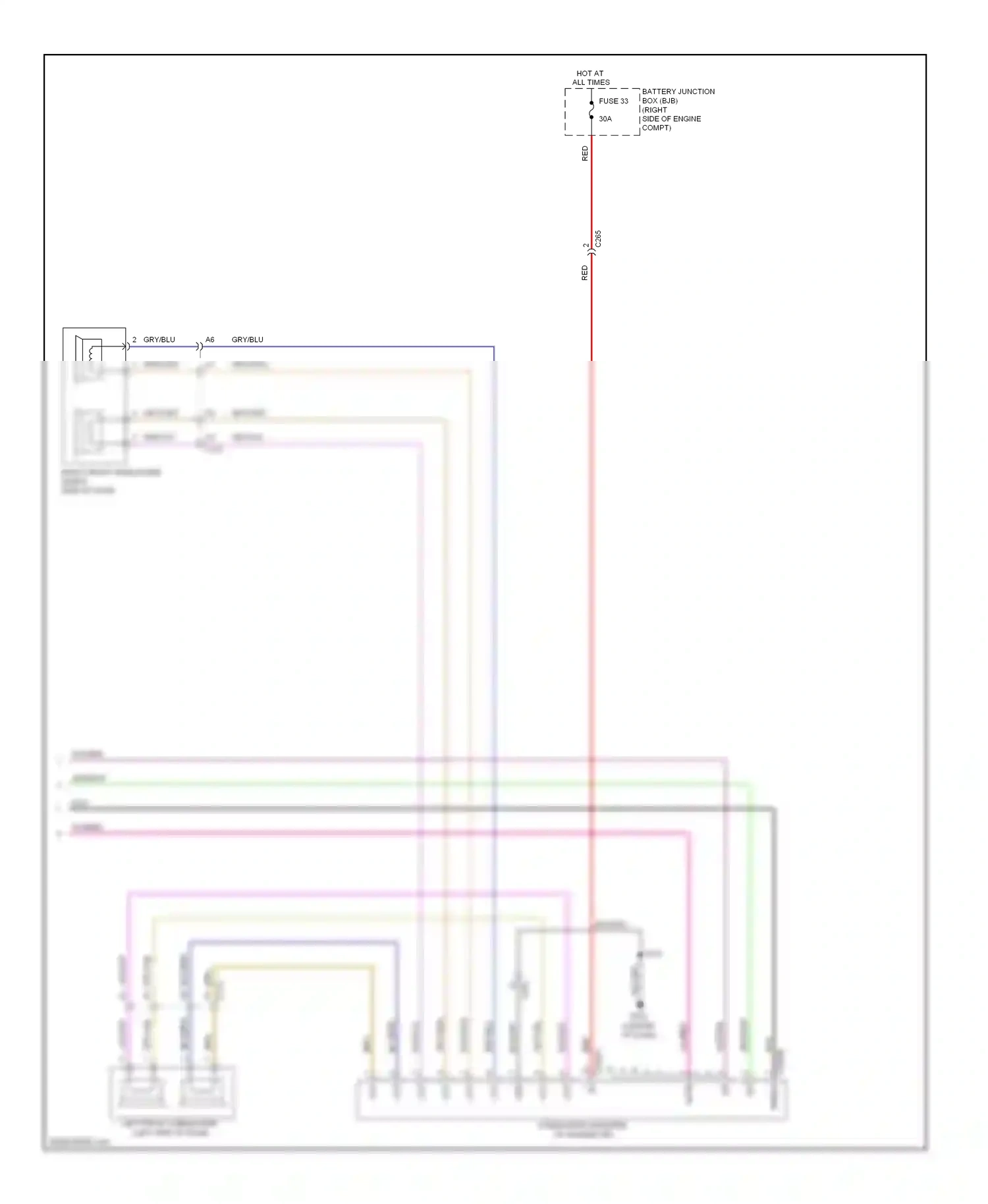 Wiring diagram fuse 33 for Ford Mustang V facelift (2009-2014) (2 of 5)