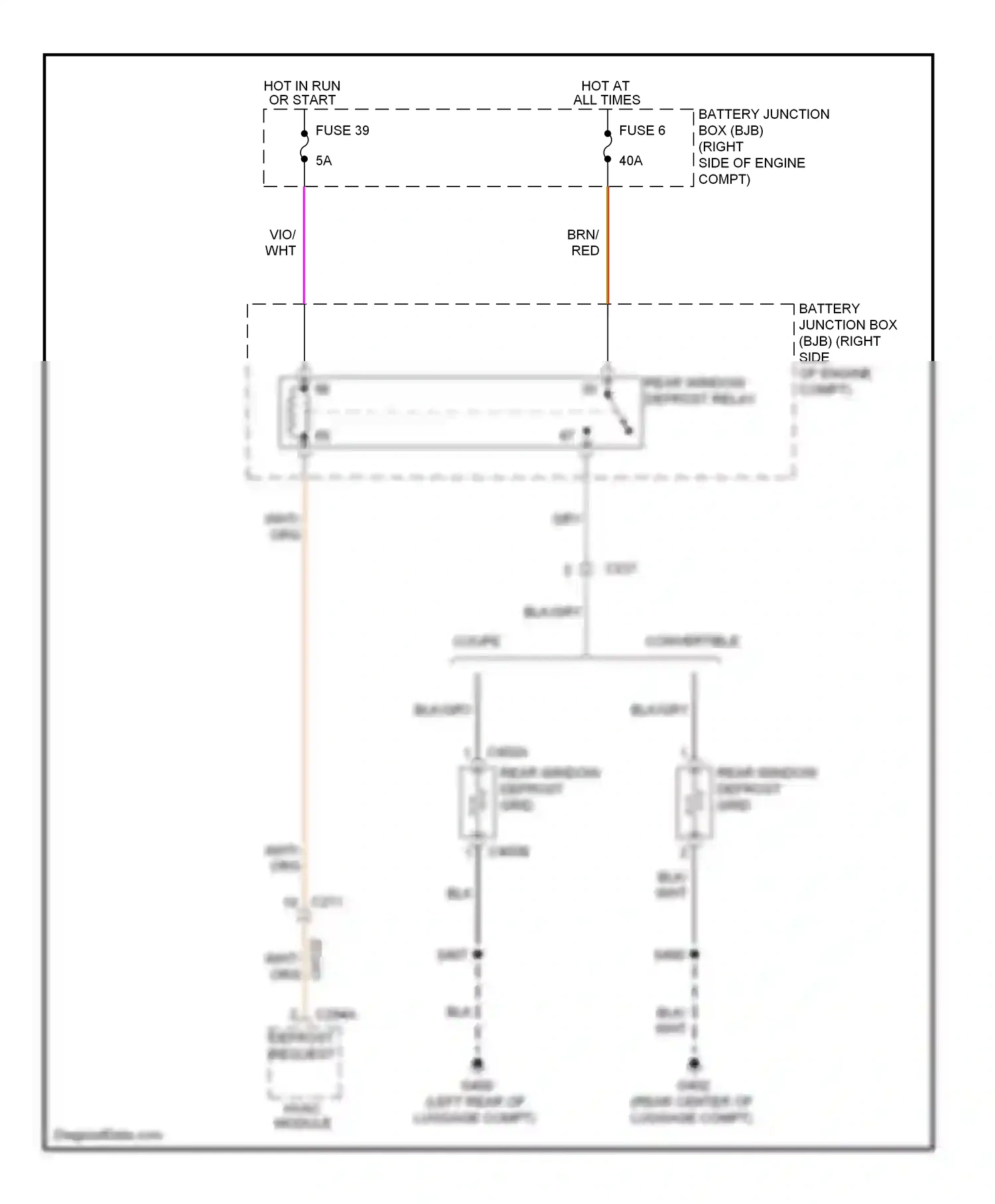 Wiring diagram fuse 6 for Ford Mustang V facelift (2009-2014) (1 of 2)