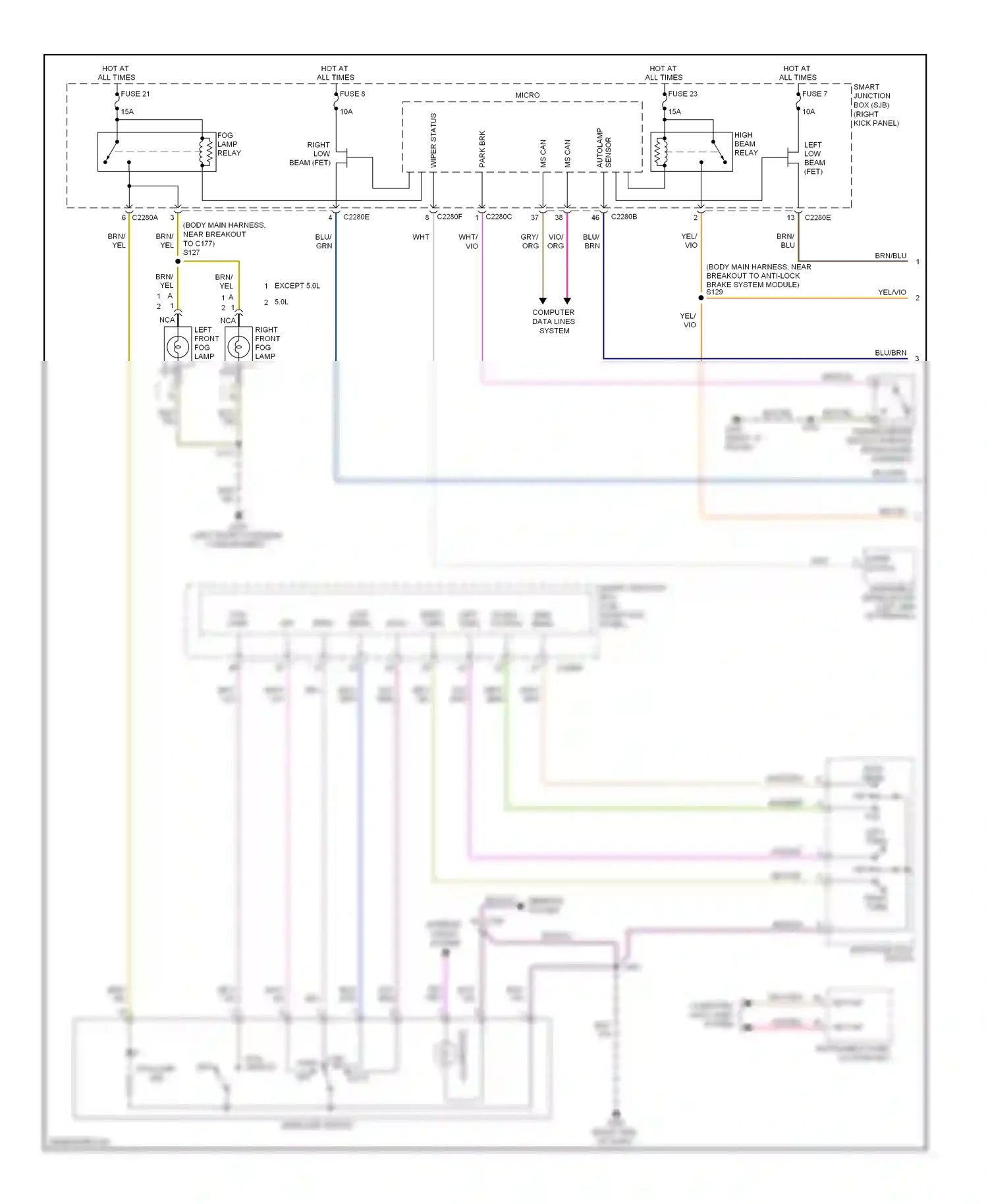 Wiring diagram gry/org for Ford Mustang V facelift (2009-2014) (13 of 39)