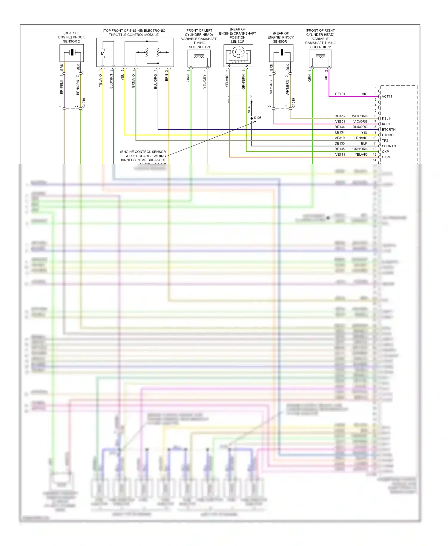 Wiring diagram instrument cluster system for Ford Mustang V facelift (2009-2014) (6 of 8)