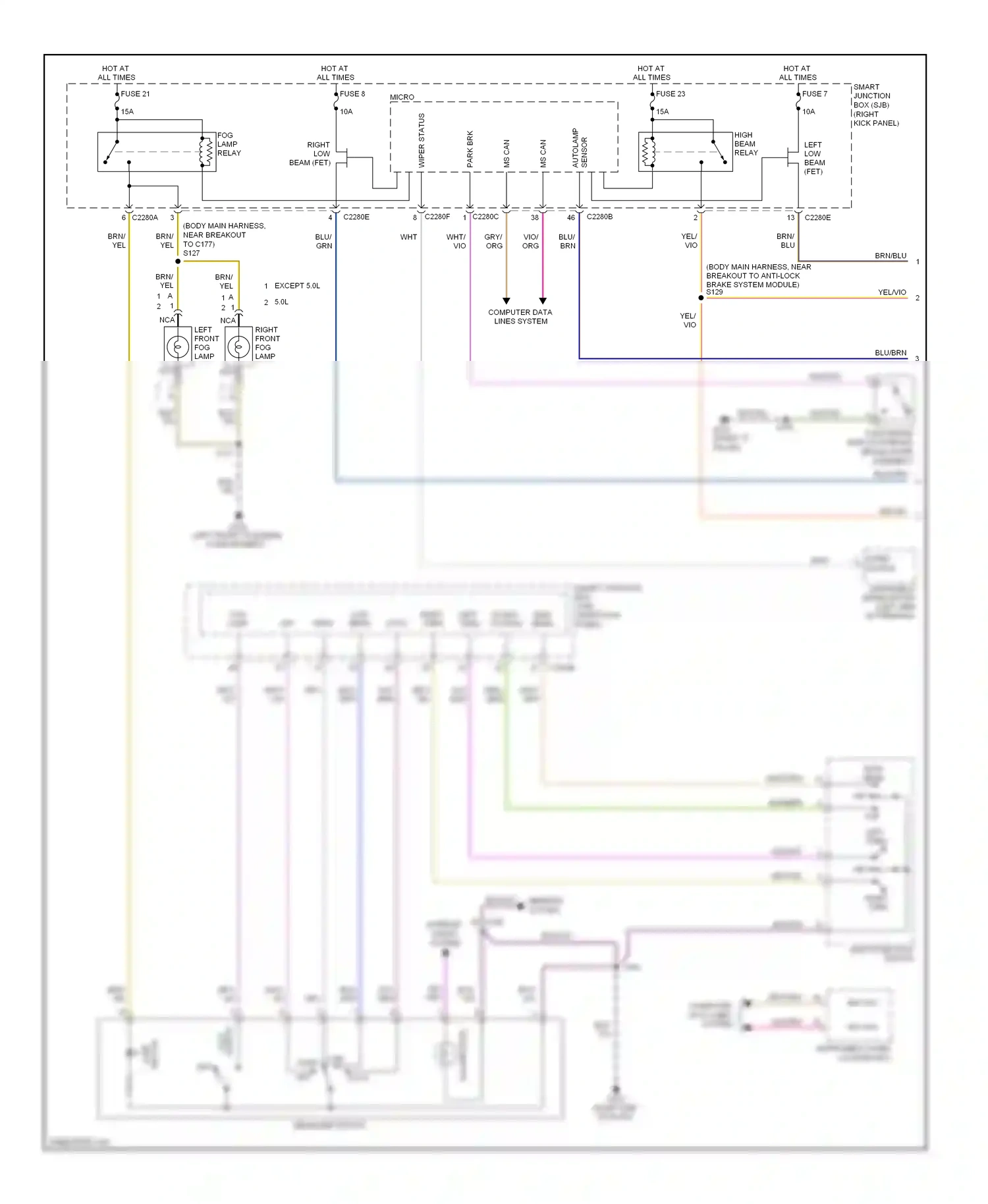 Wiring diagram micro - for Ford Mustang V facelift (2009-2014) (5 of 19)