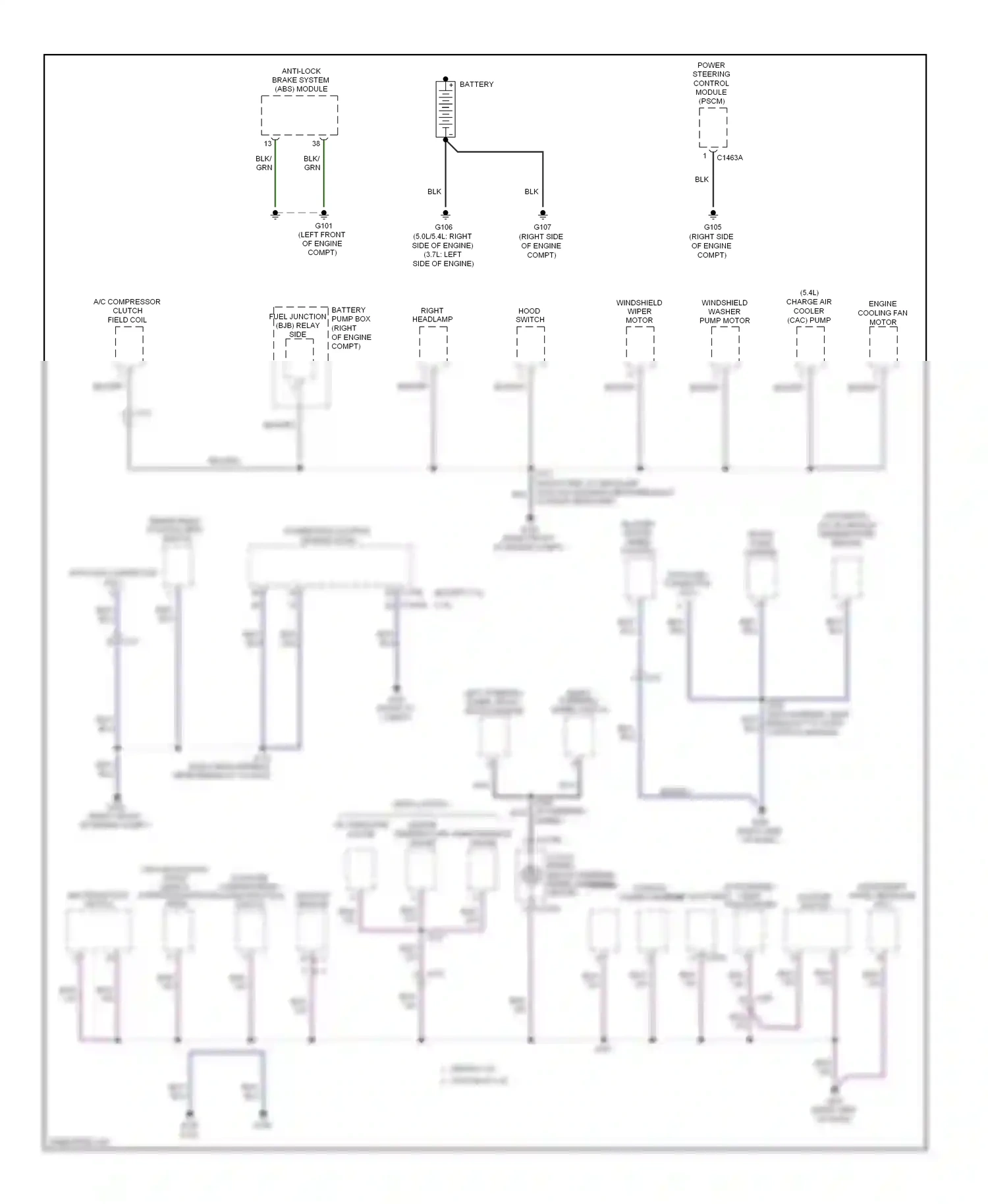 Wiring diagram multifunction switch for Ford Mustang V facelift (2009-2014) (1 of 1)