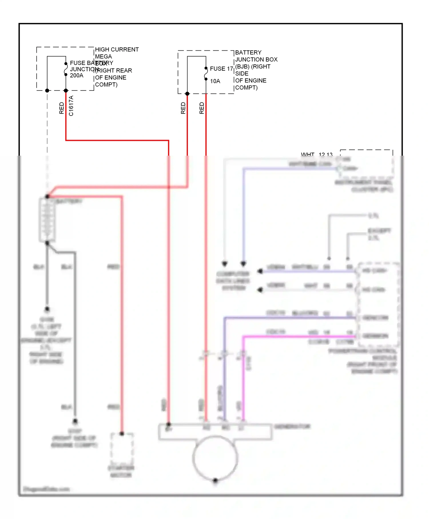 Wiring diagram red for Ford Mustang V facelift (2009-2014) (22 of 30)