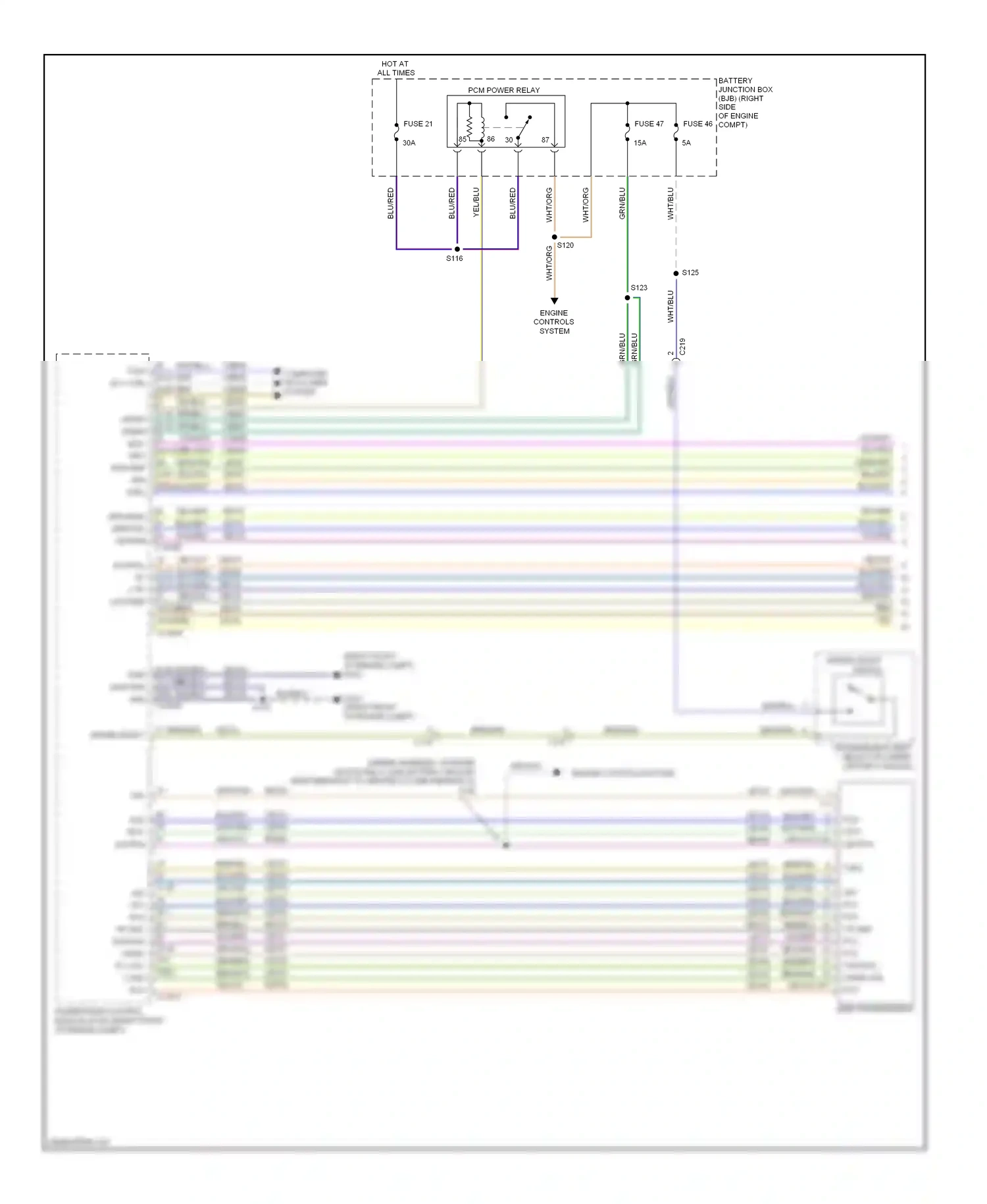 Wiring diagram tr gnd for Ford Mustang V facelift (2009-2014) (1 of 5)