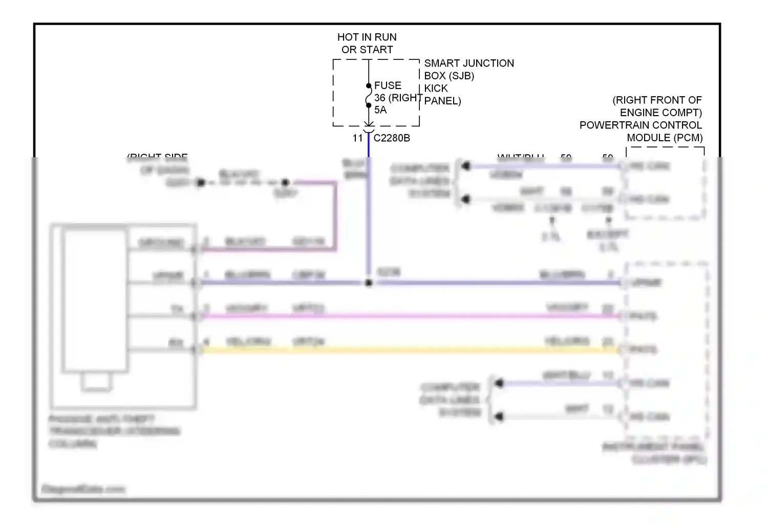 Wiring diagram vio/gry for Ford Mustang V facelift (2009-2014) (8 of 35)