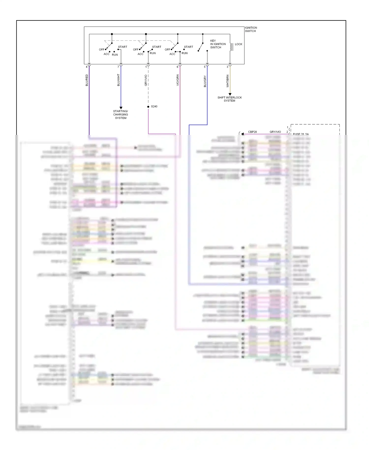 Wiring diagram vio/wht for Ford Mustang V facelift (2009-2014) (4 of 29)