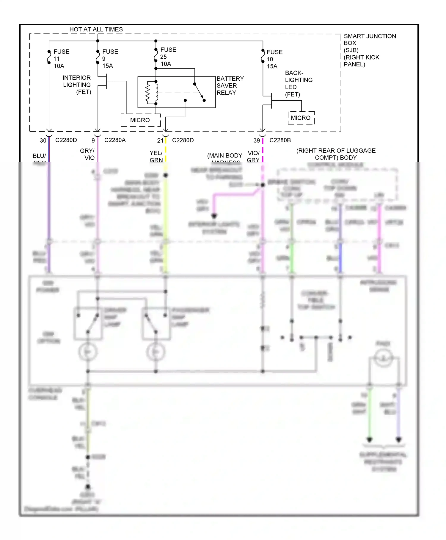 Wiring diagram yel for Ford Mustang V facelift (2009-2014) (27 of 52)