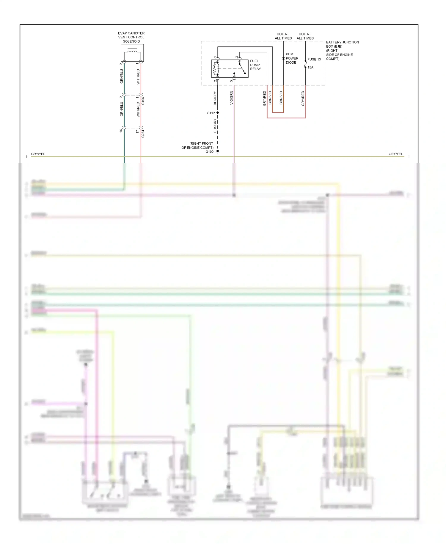 Wiring diagram yel/org for Ford Mustang V facelift (2009-2014) (15 of 29)