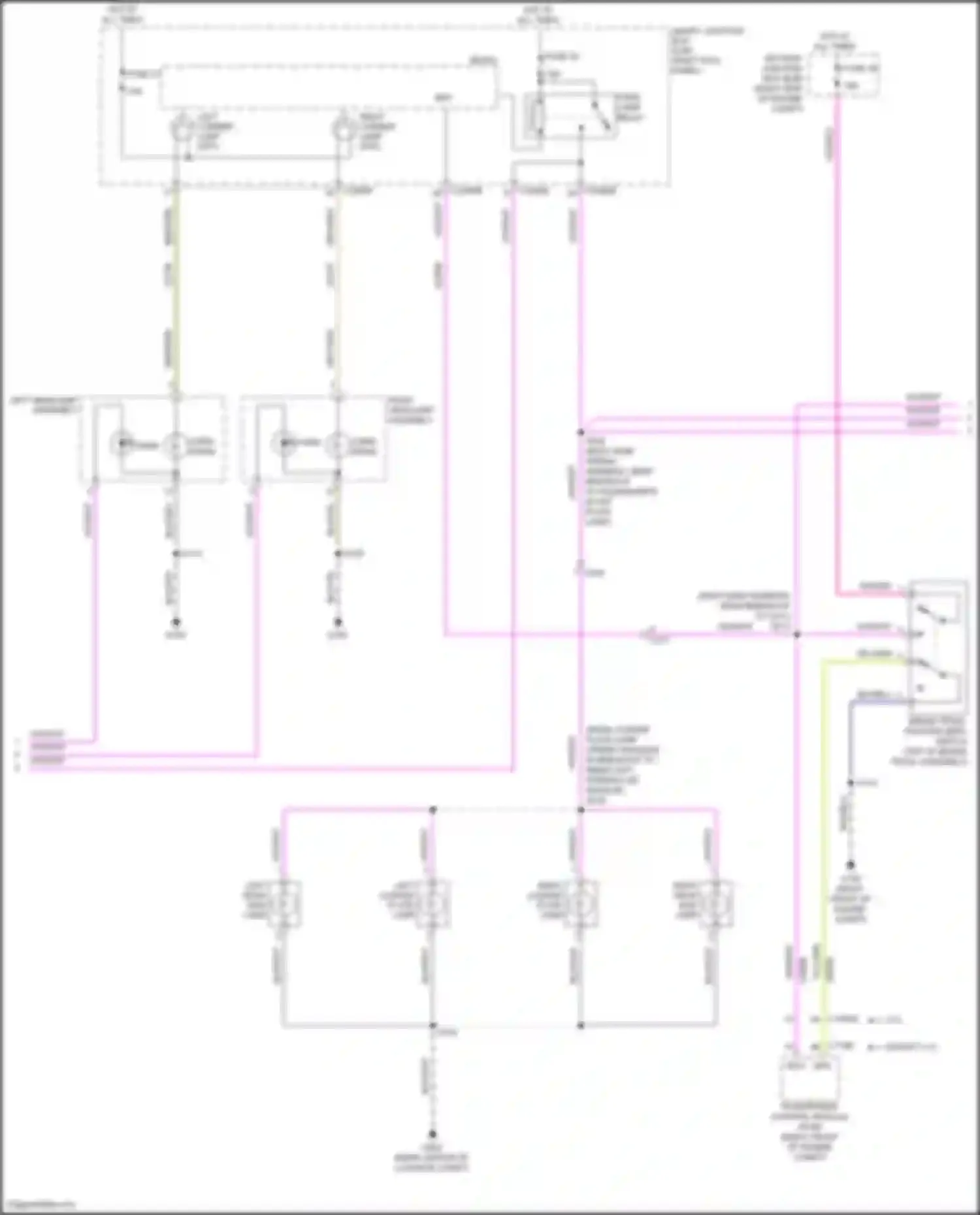 Mustang Ford V facelift 2 (2012-2014): Exterior lamps circuit (2 of 3)