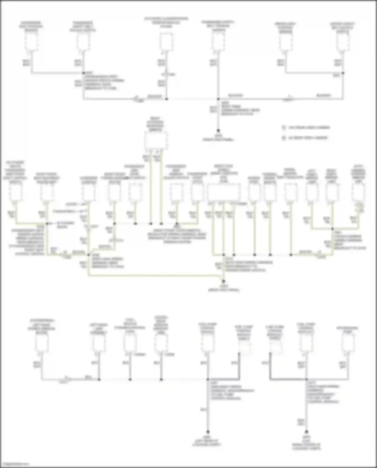 Mustang Ford V facelift 2 (2012-2014): Ground distribution circuit (2 of 4)