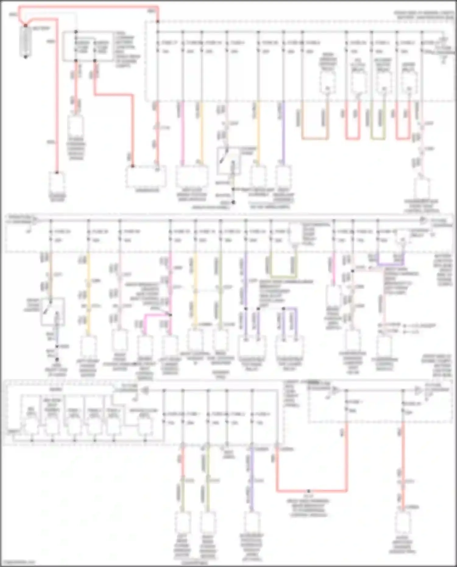 Mustang Ford V facelift 2 (2012-2014): Power distribution circuit (1 of 5)