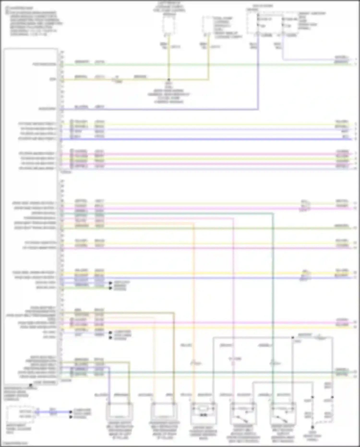 Mustang Ford V facelift 2 (2012-2014): Supplemental restraints circuit (1 of 2)