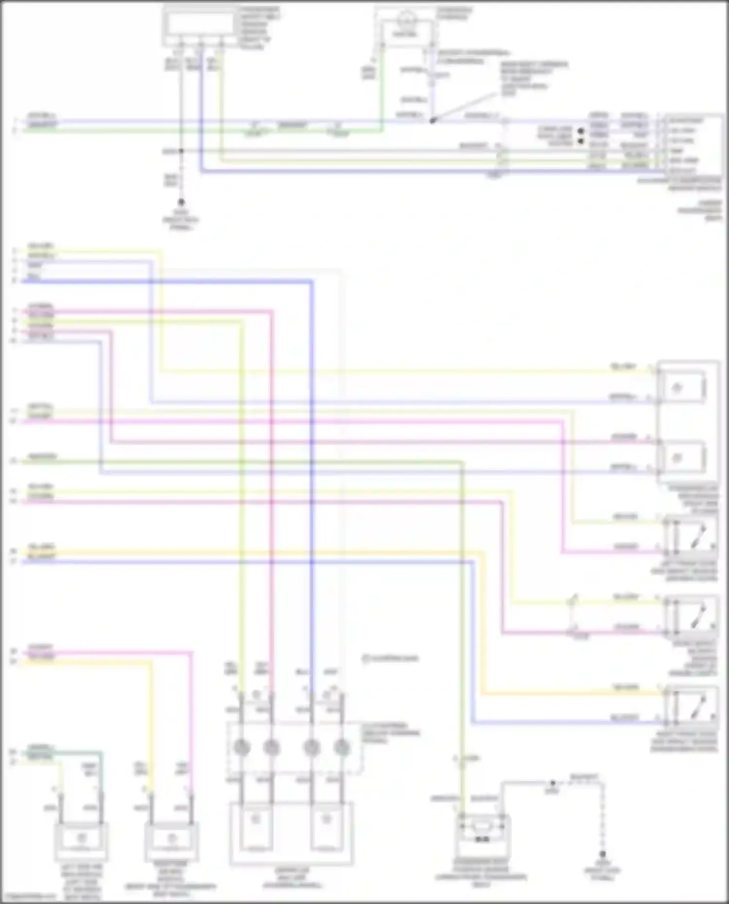 Mustang Ford V facelift 2 (2012-2014): Supplemental restraints circuit (2 of 2)