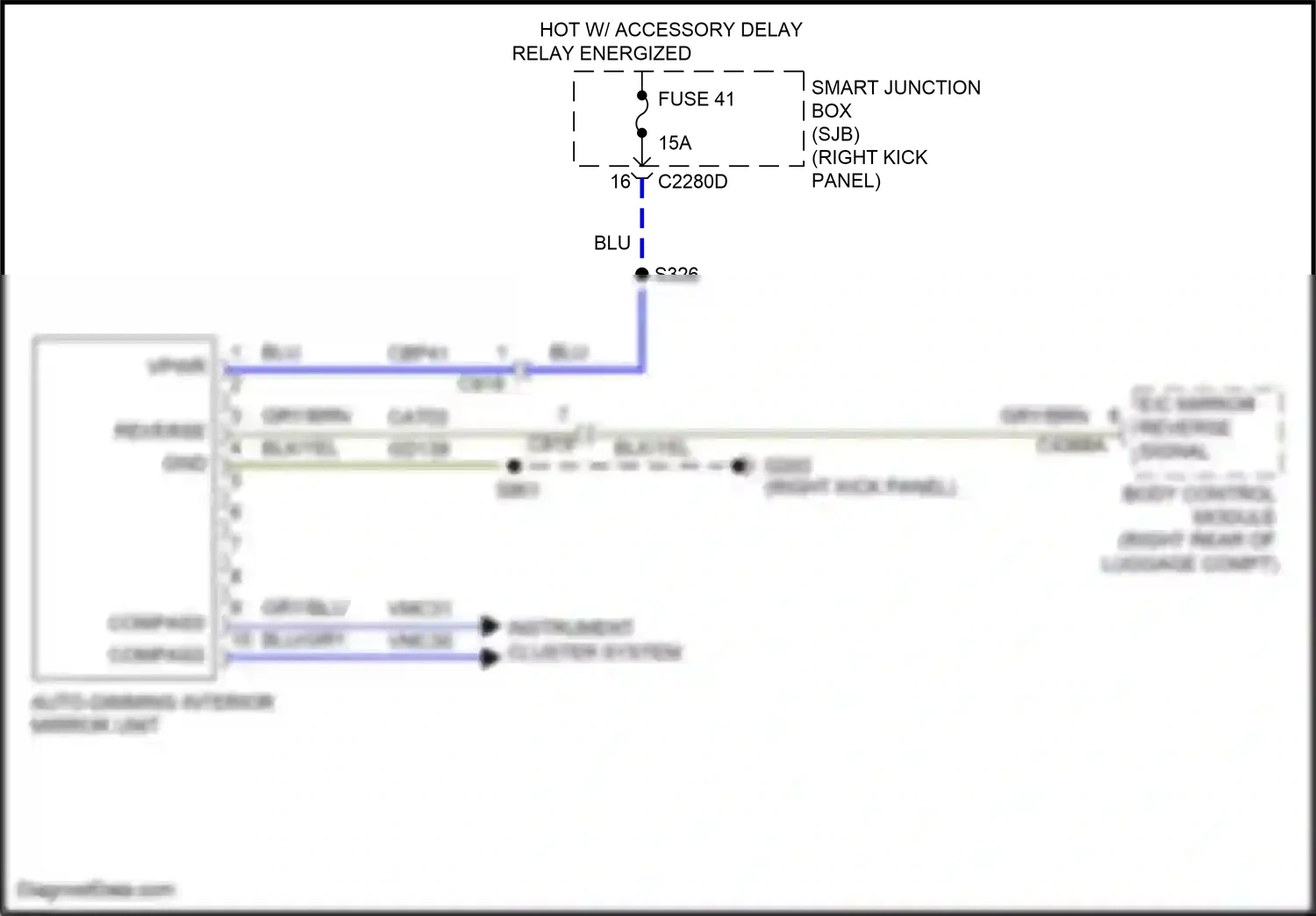 Wiring diagram blk/yel for Ford Mustang V facelift 2 (2012-2014) (1 of 36)