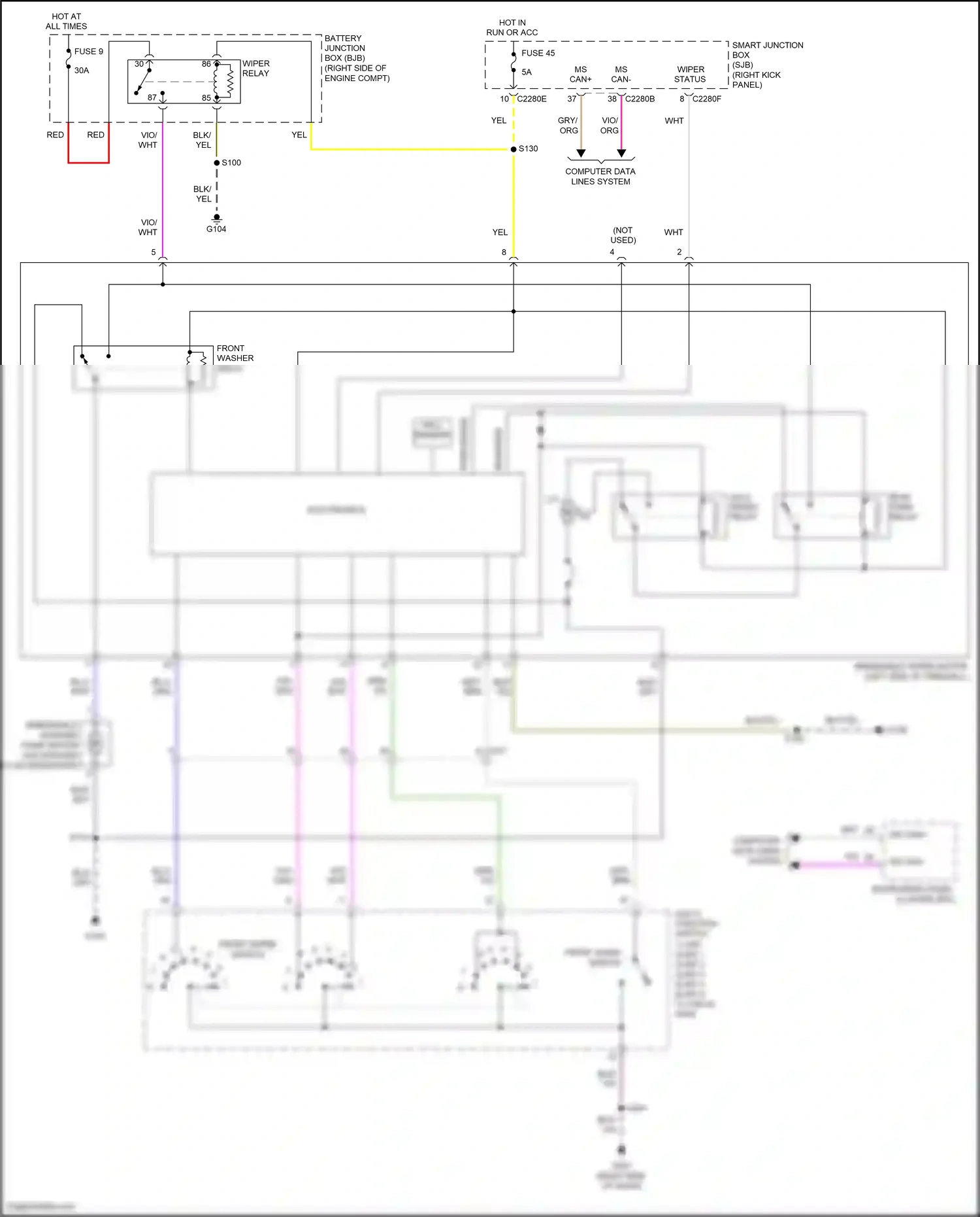 Wiring diagram blk/yel for Ford Mustang V facelift 2 (2012-2014) (10 of 36)