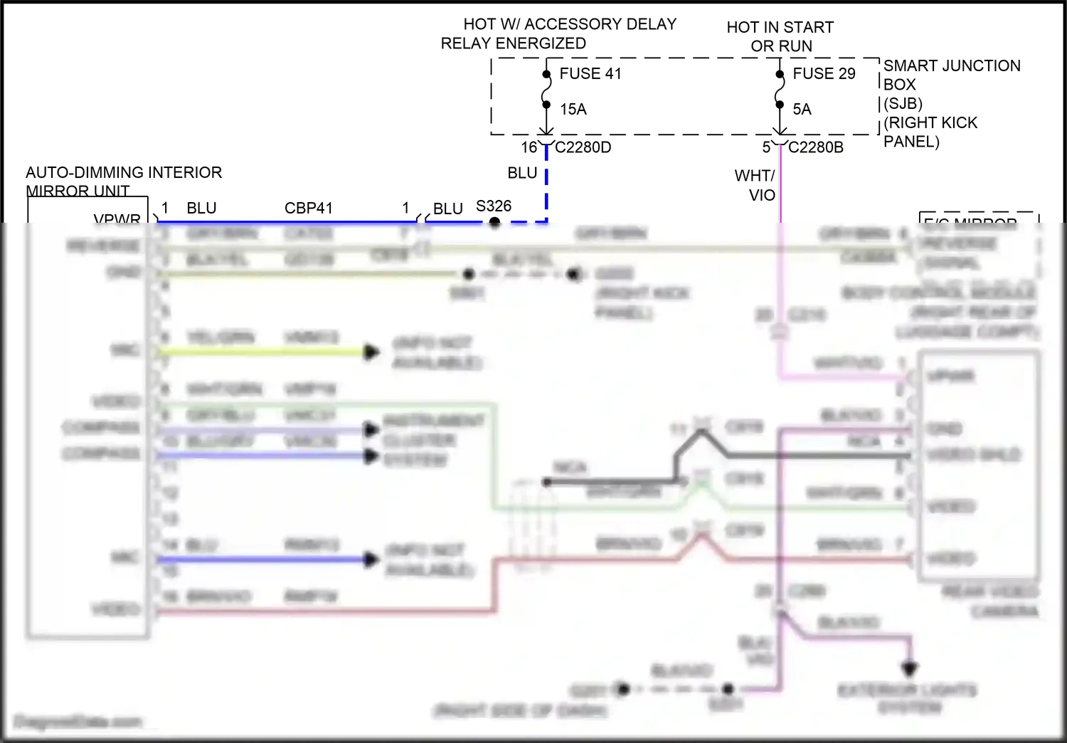 Wiring diagram blu for Ford Mustang V facelift 2 (2012-2014) (5 of 64)