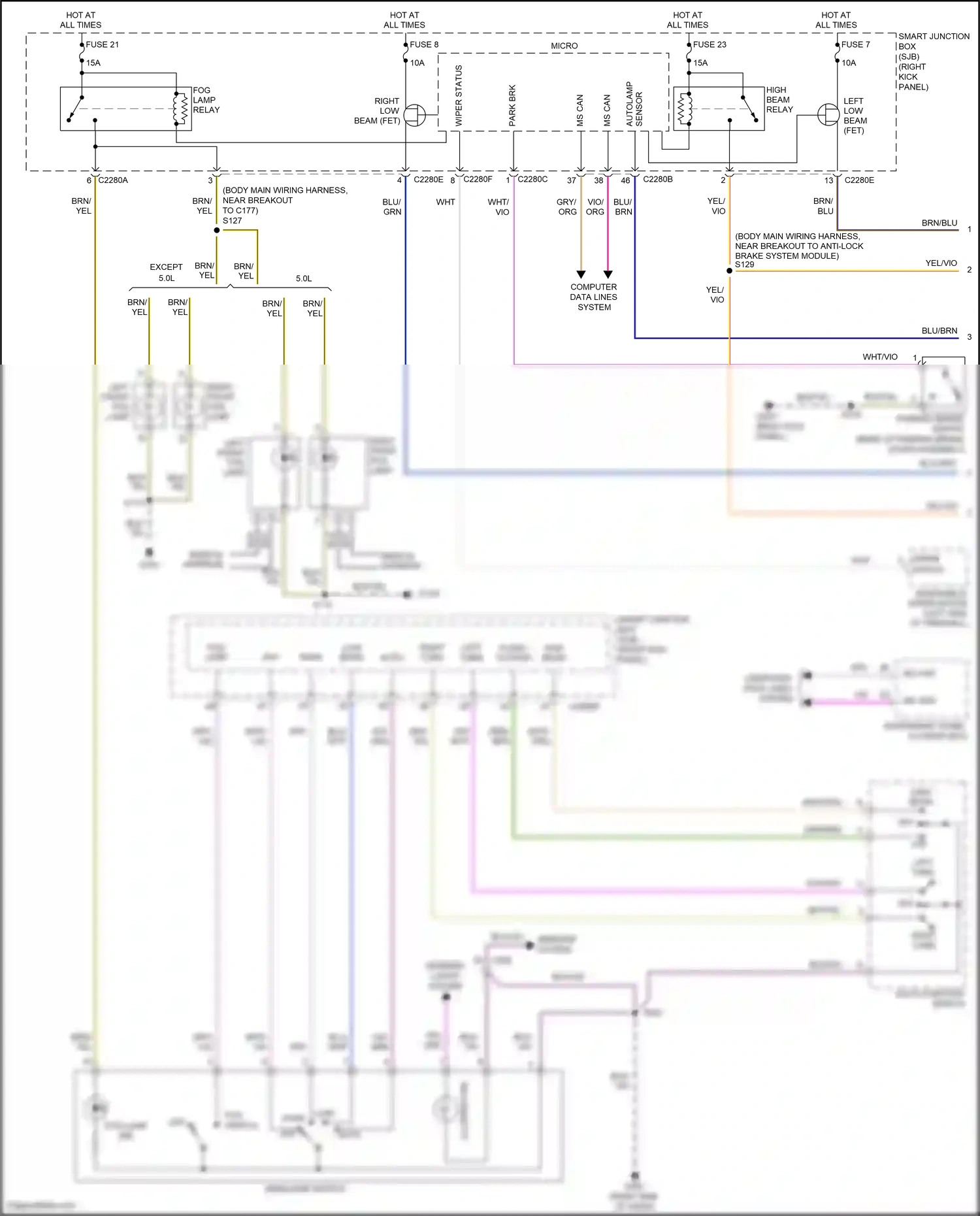 Wiring diagram brn for Ford Mustang V facelift 2 (2012-2014) (13 of 57)