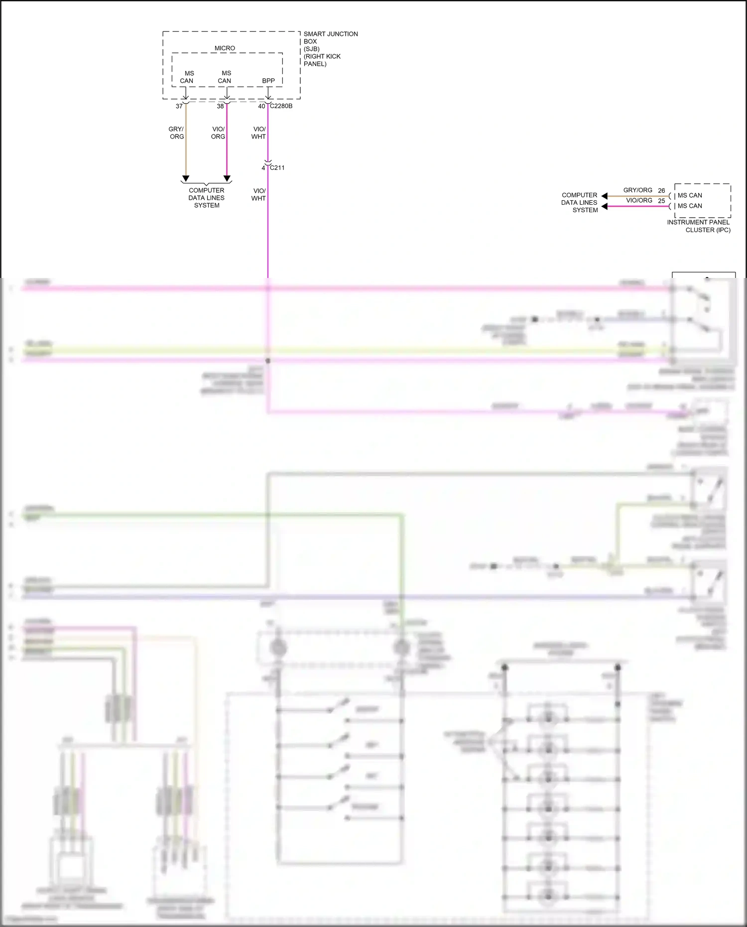 Wiring diagram brn/grn for Ford Mustang V facelift 2 (2012-2014) (13 of 29)