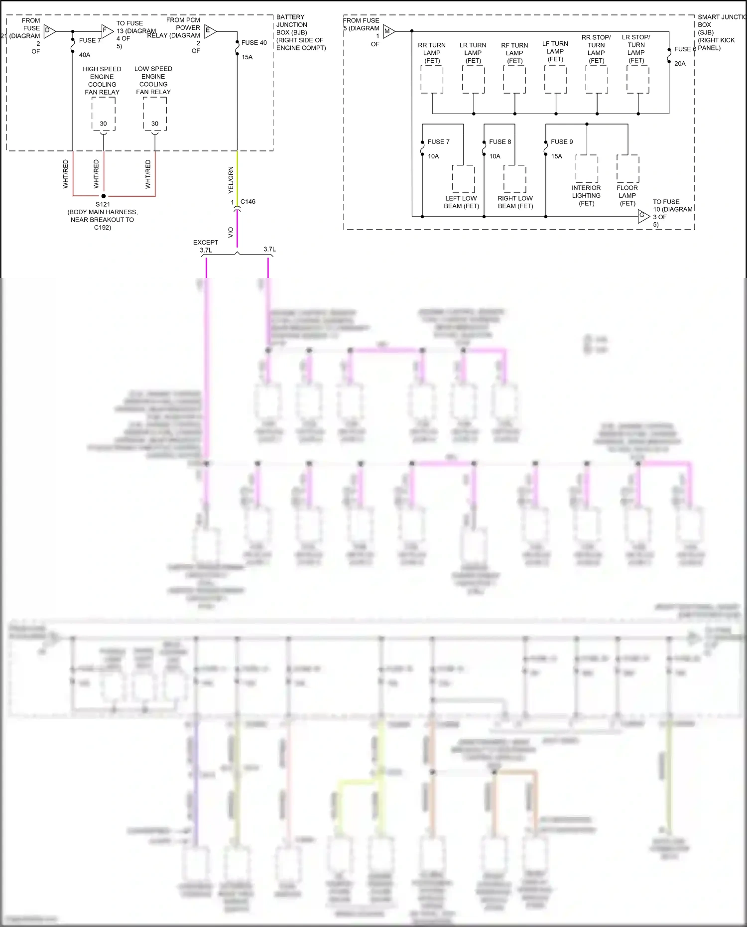 Wiring diagram fuse 20 for Ford Mustang V facelift 2 (2012-2014) (4 of 5)