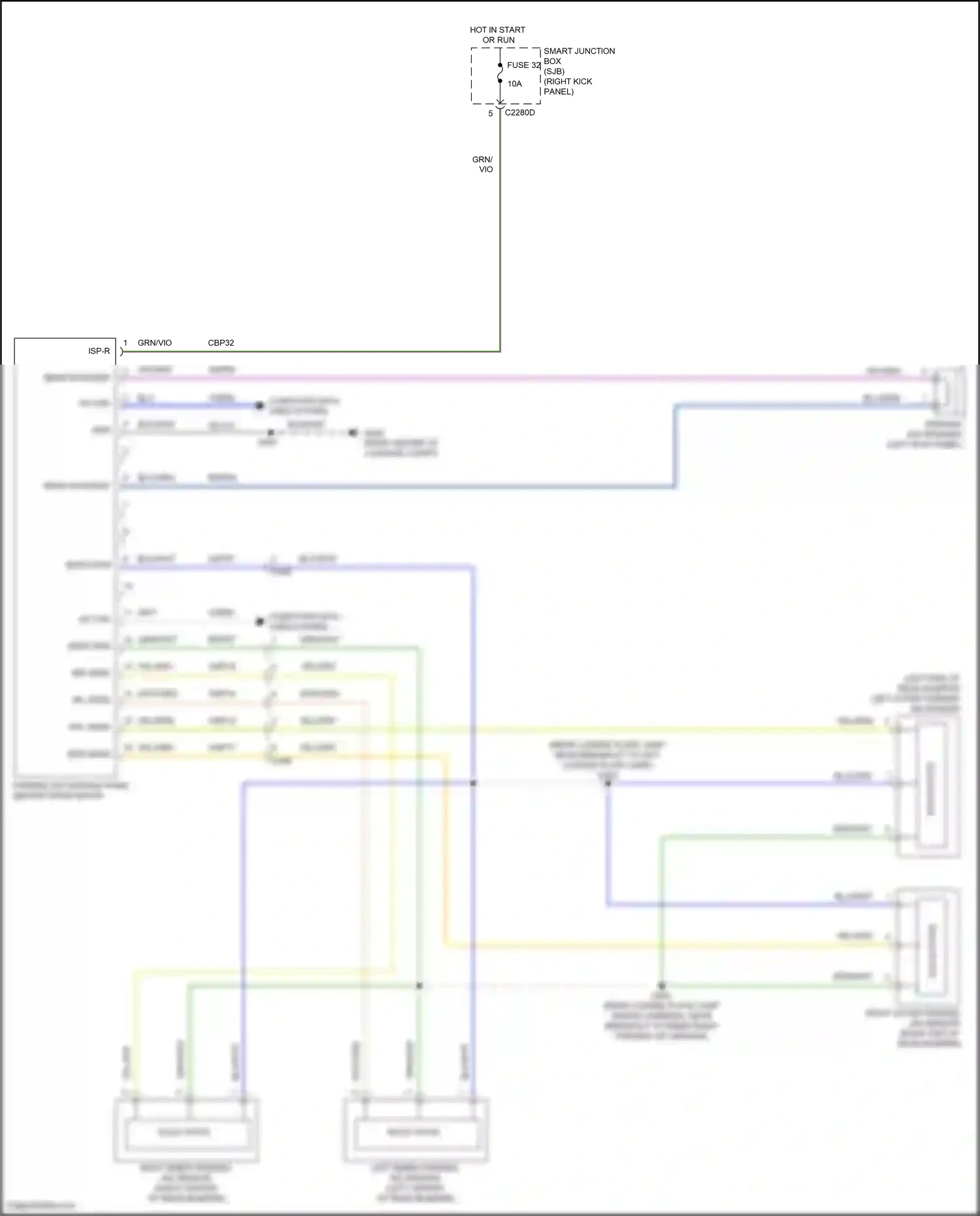 Wiring diagram fuse 32 for Ford Mustang V facelift 2 (2012-2014) (3 of 6)