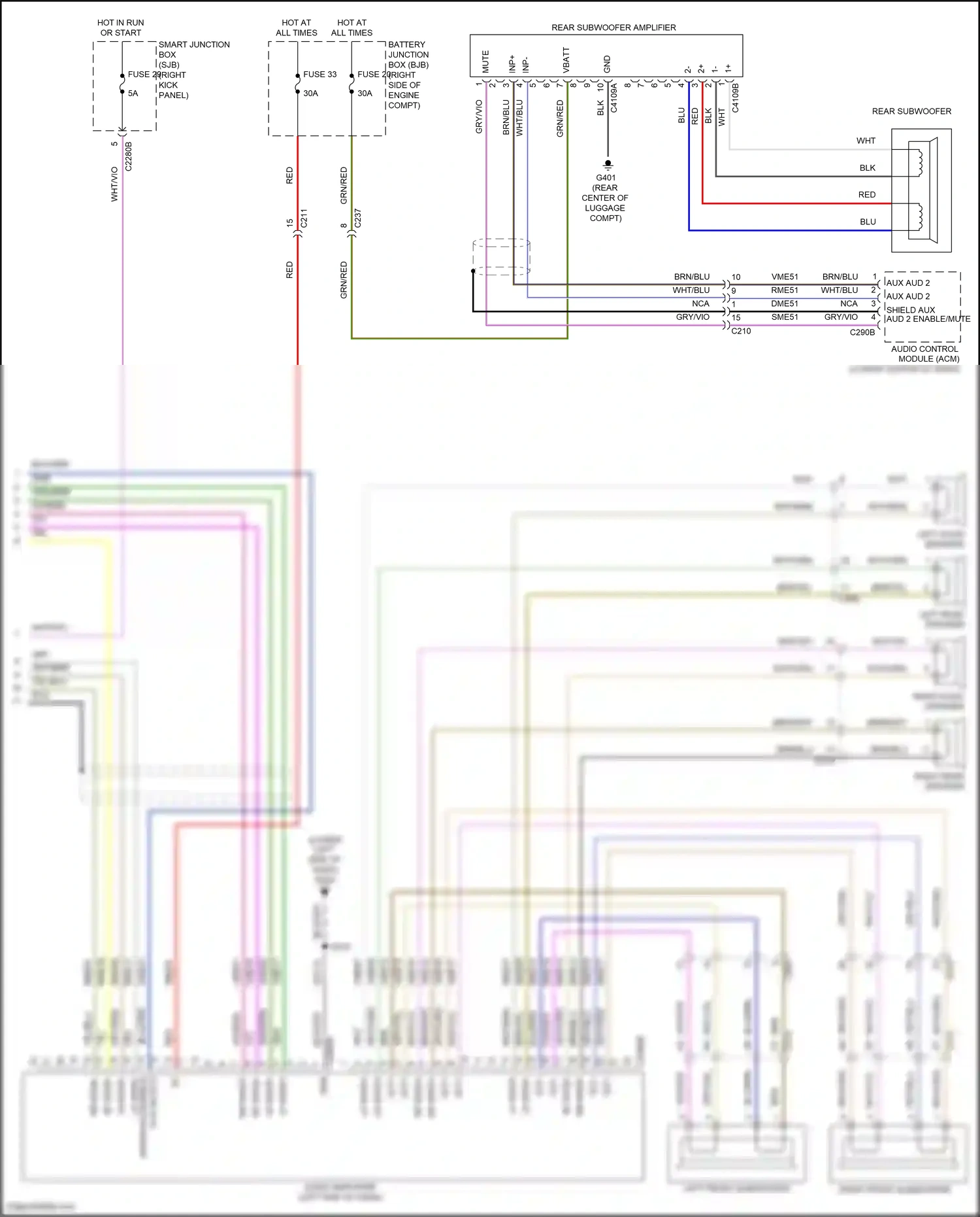 Wiring diagram fuse 33 for Ford Mustang V facelift 2 (2012-2014) (2 of 5)