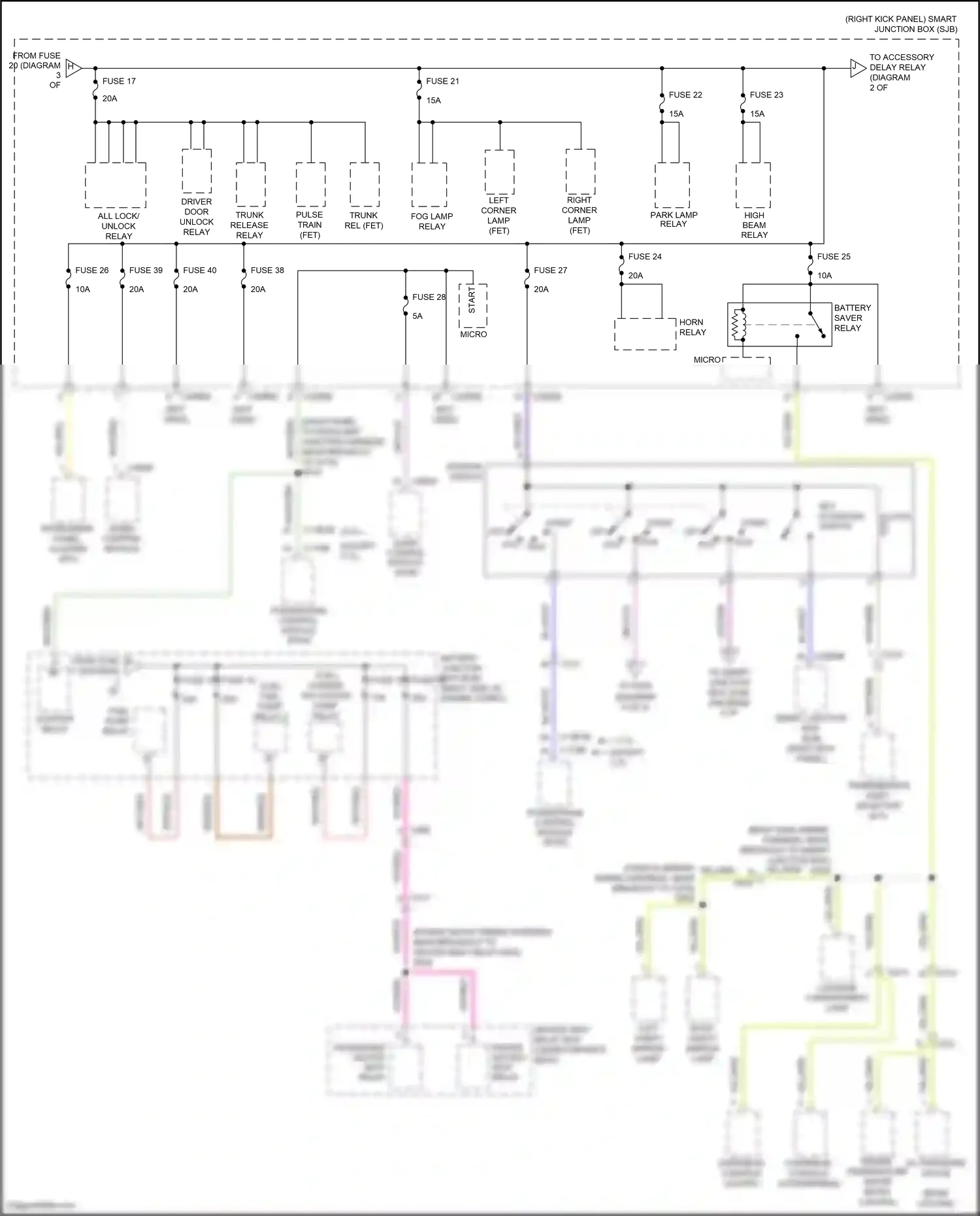 Wiring diagram fuse 40 for Ford Mustang V facelift 2 (2012-2014) (2 of 5)