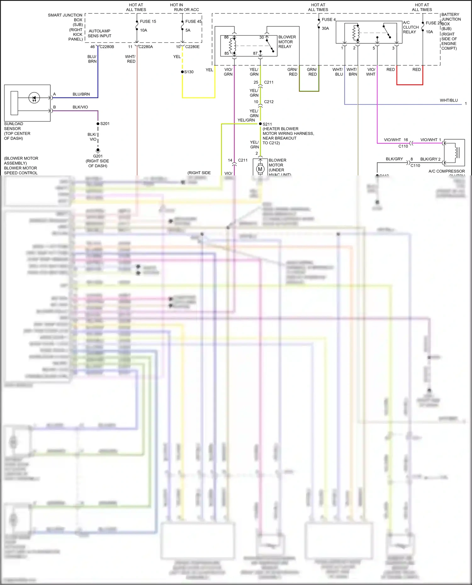 Wiring diagram fuse 45 for Ford Mustang V facelift 2 (2012-2014) (3 of 8)