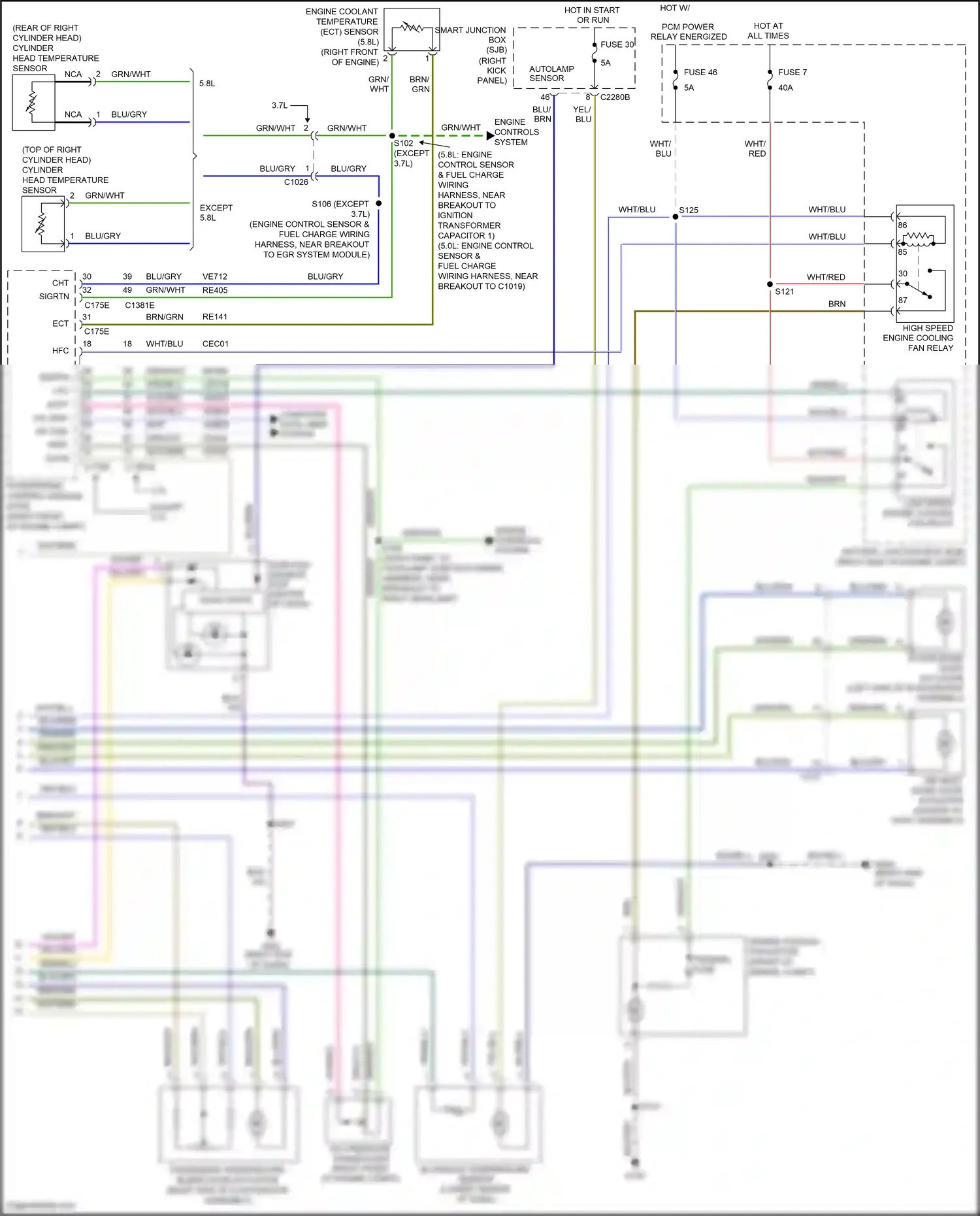 Wiring diagram gry/blu for Ford Mustang V facelift 2 (2012-2014) (2 of 24)