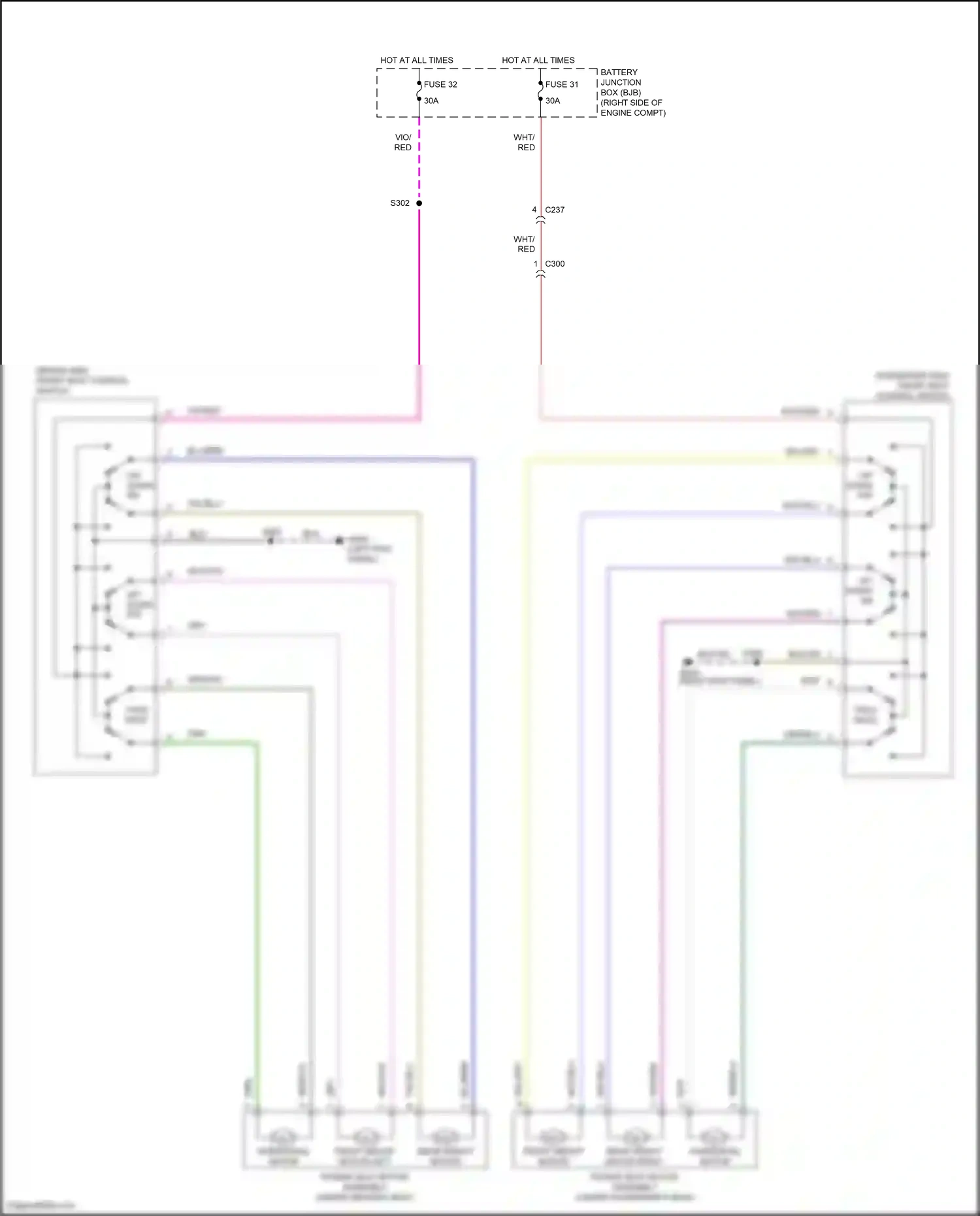 Wiring diagram horizontal motor for Ford Mustang V facelift 2 (2012-2014) (1 of 1)