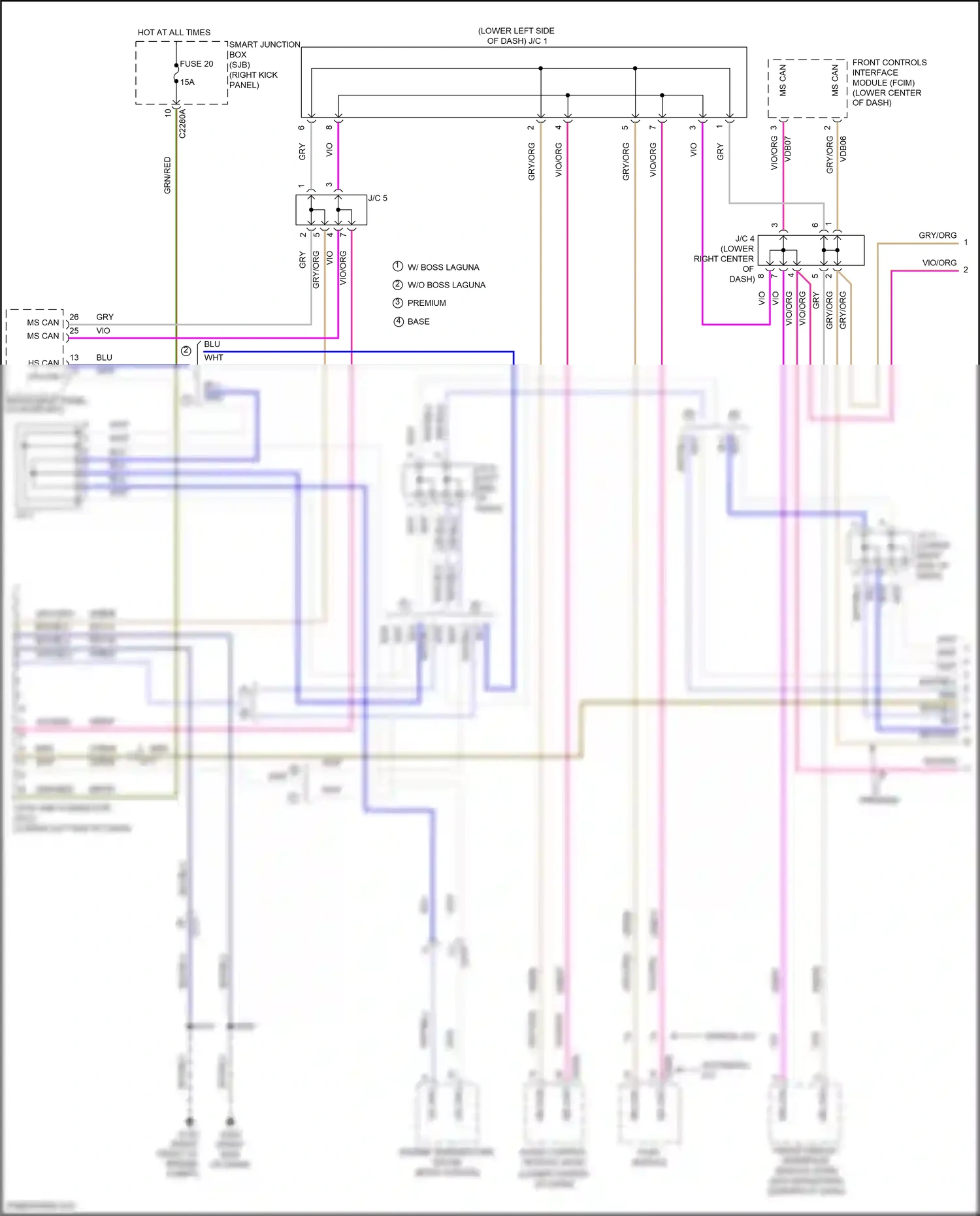 Wiring diagram hs can+ for Ford Mustang V facelift 2 (2012-2014) (2 of 30)