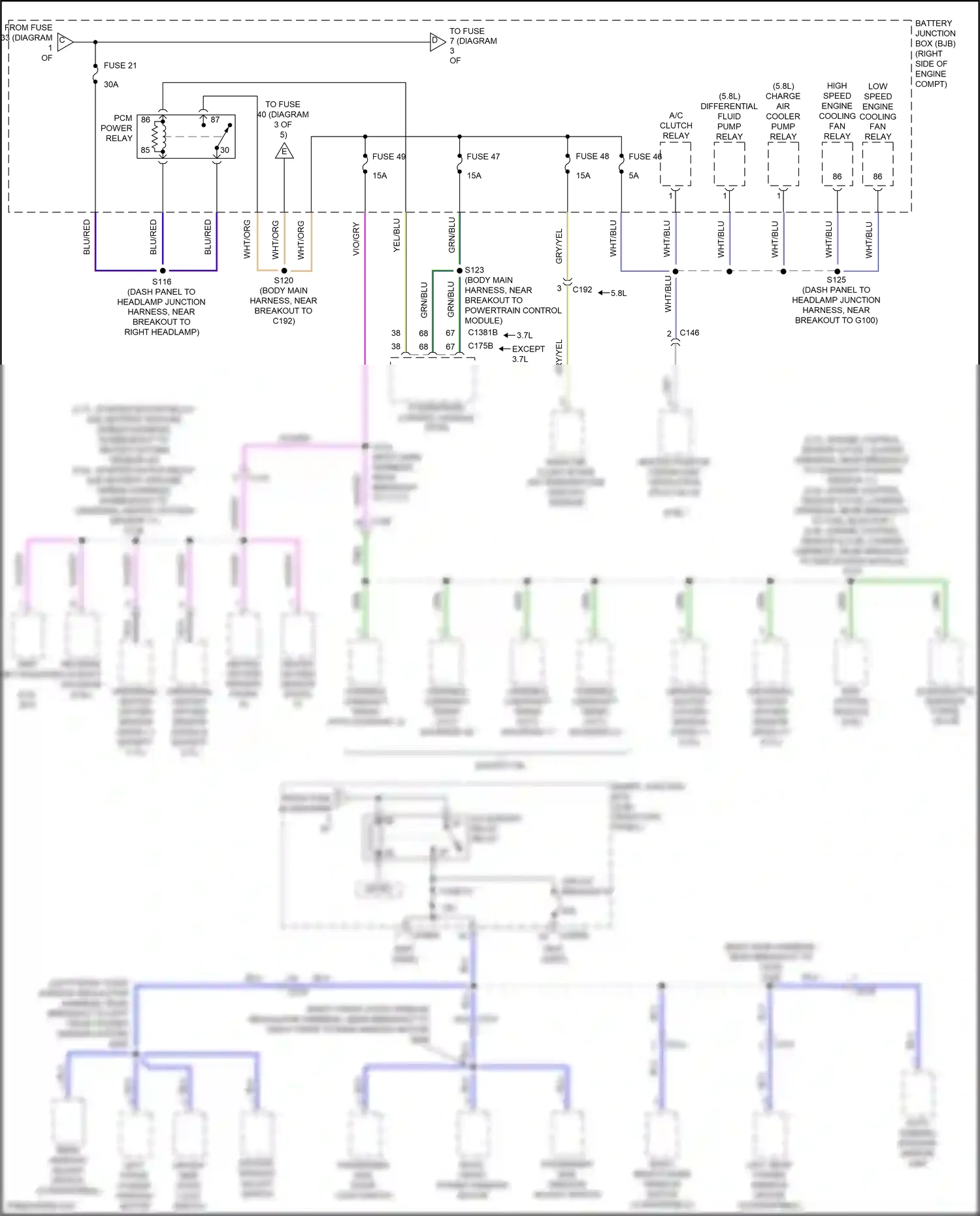 Wiring diagram left front power window motor for Ford Mustang V facelift 2 (2012-2014) (7 of 9)