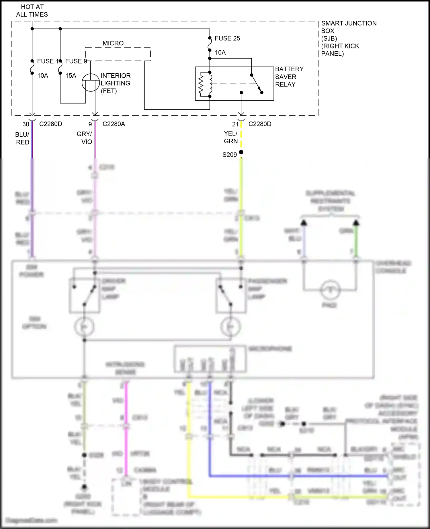 Wiring diagram micro - for Ford Mustang V facelift 2 (2012-2014) (6 of 26)