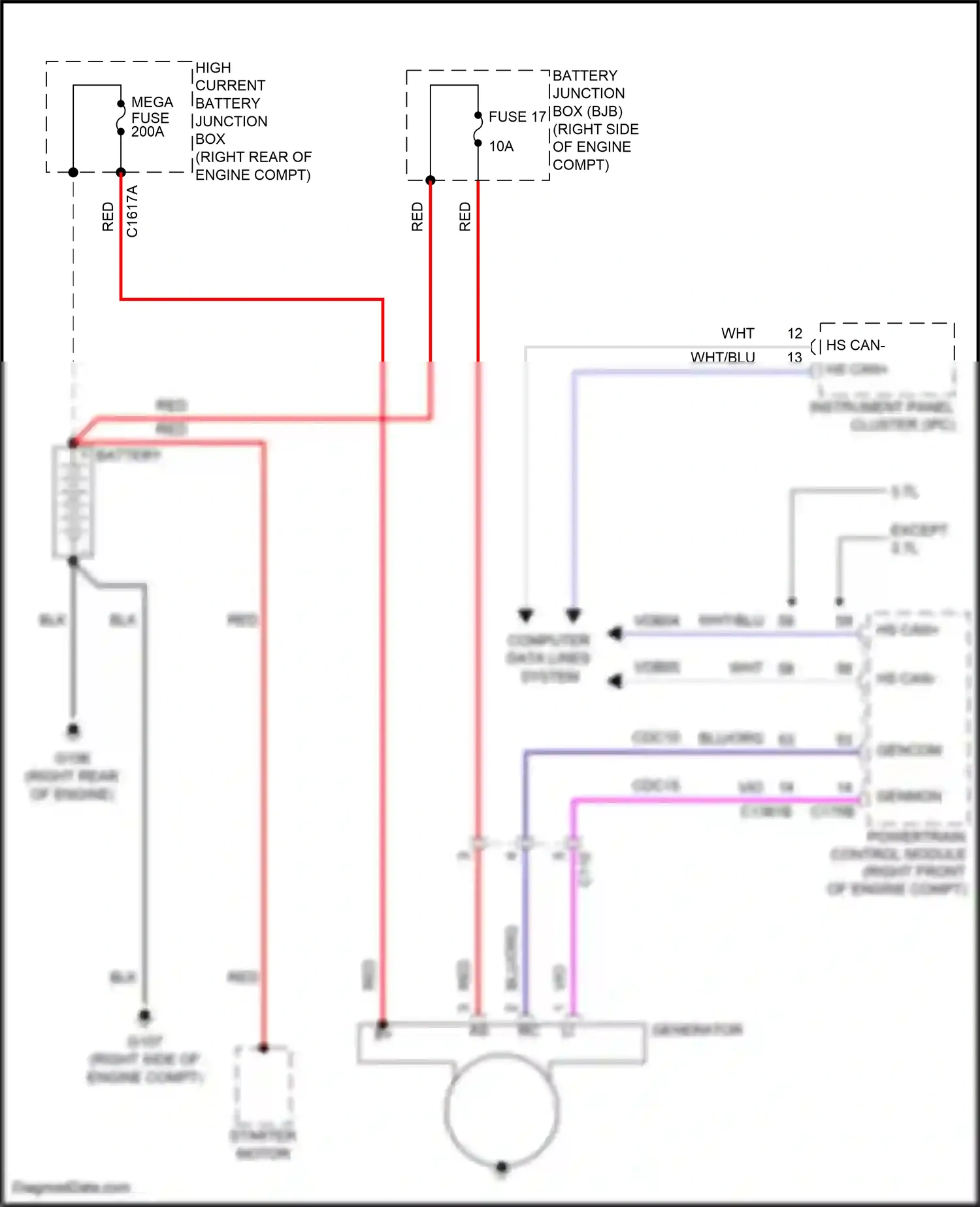 Wiring diagram red for Ford Mustang V facelift 2 (2012-2014) (21 of 32)