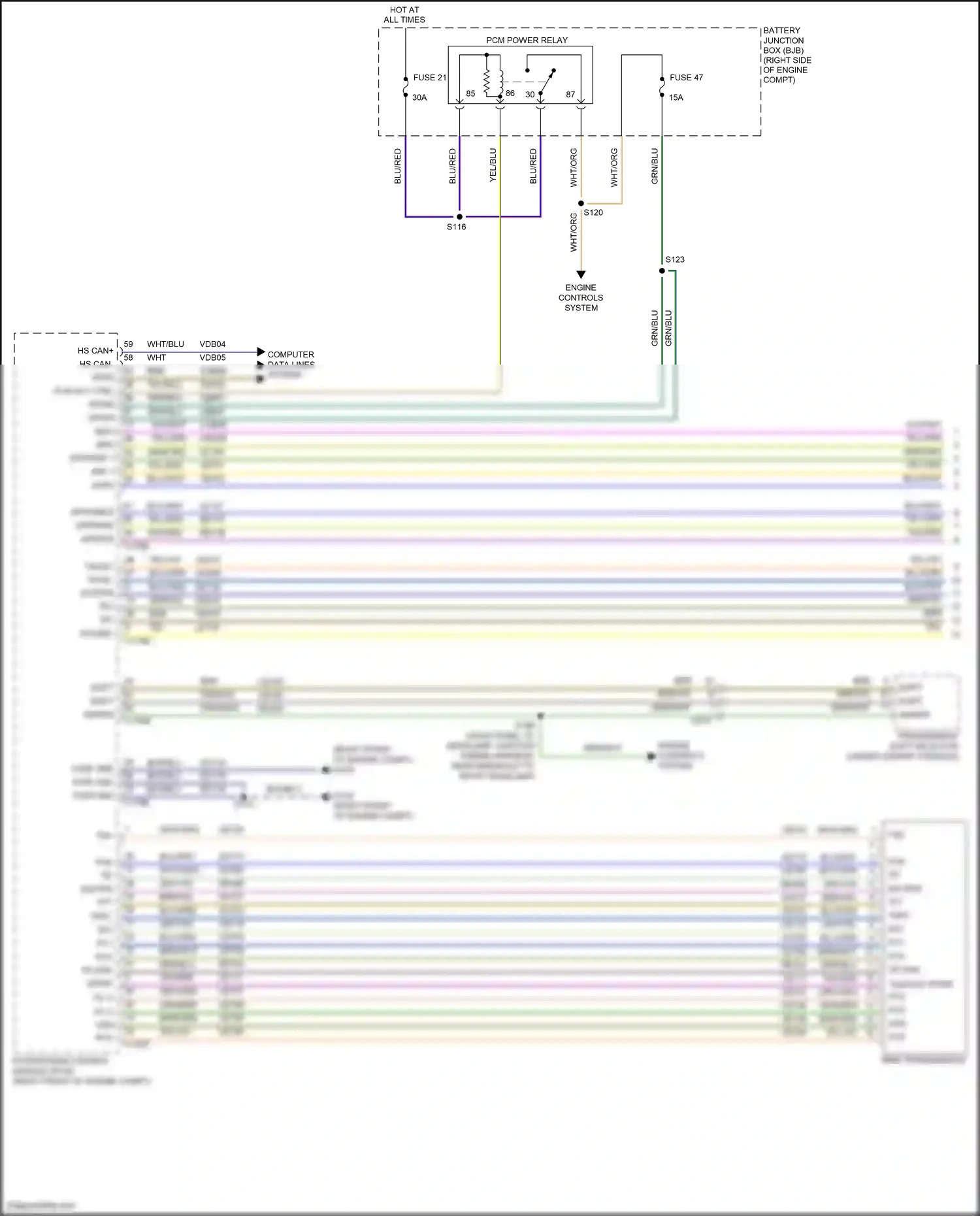 Wiring diagram shift dn for Ford Mustang V facelift 2 (2012-2014) (2 of 5)