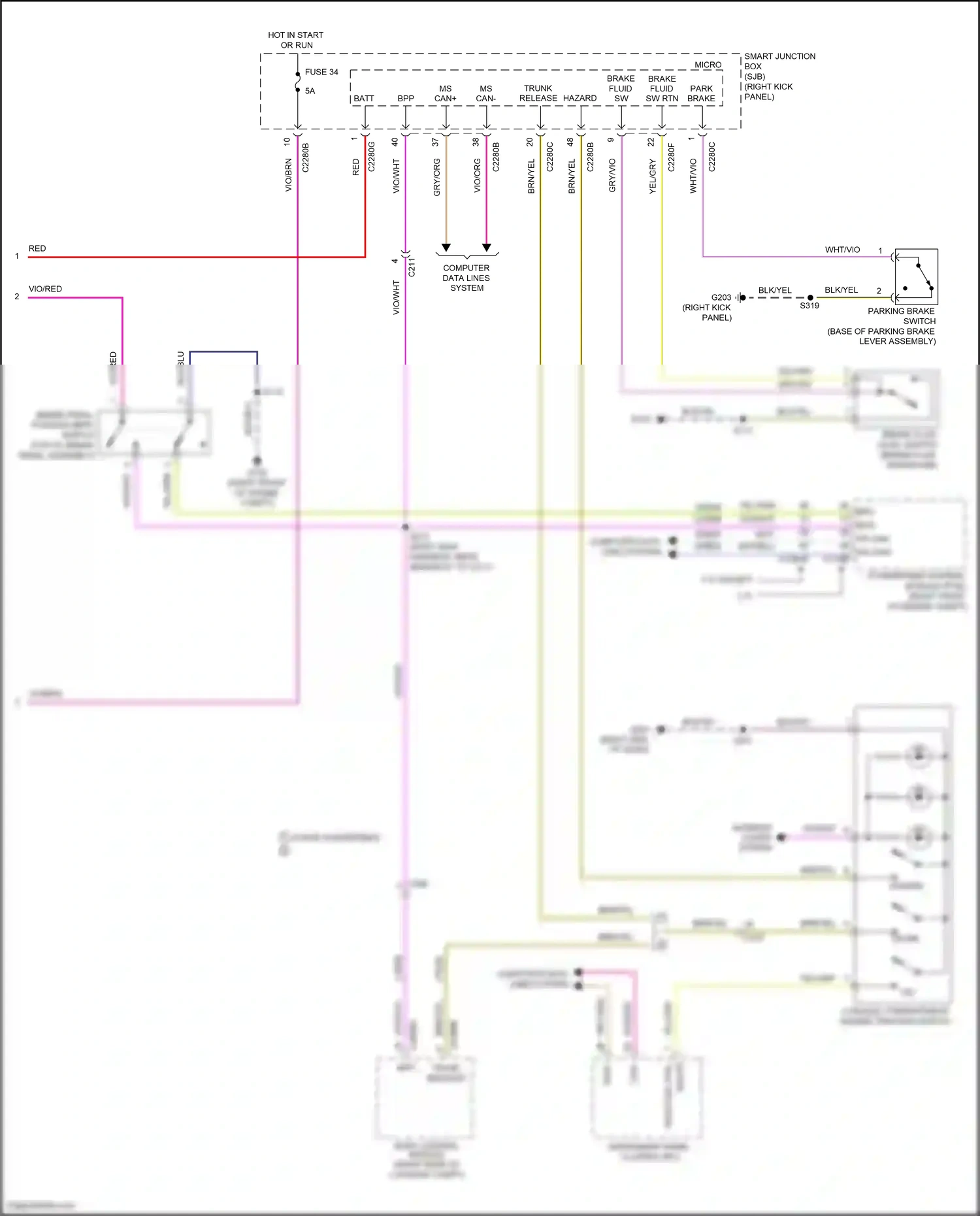 Wiring diagram traction ctrl for Ford Mustang V facelift 2 (2012-2014) (1 of 1)