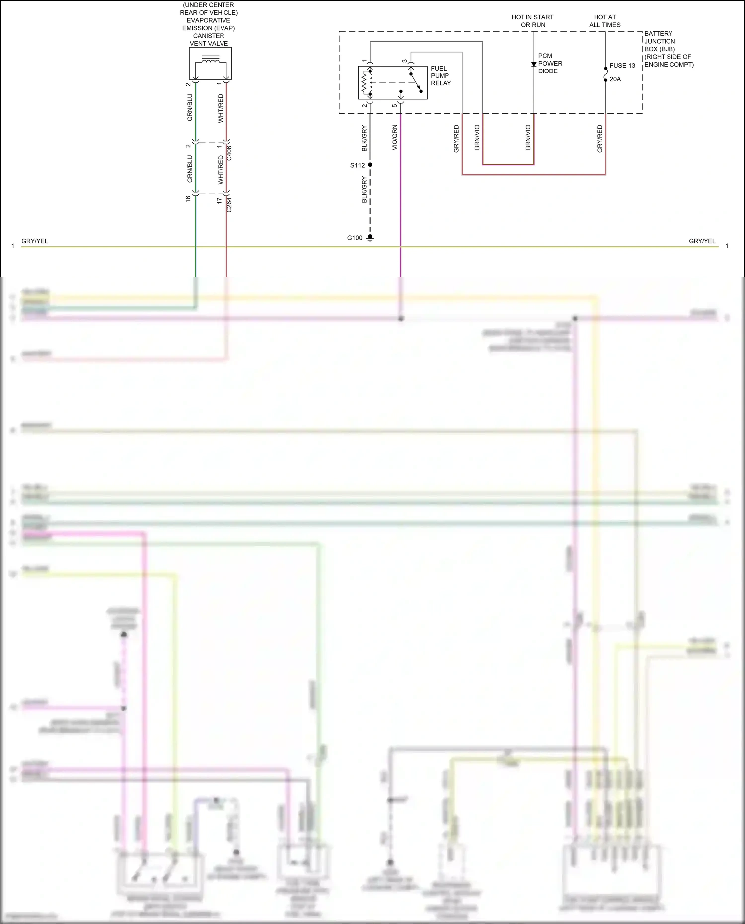 Wiring diagram vio/wht for Ford Mustang V facelift 2 (2012-2014) (26 of 34)
