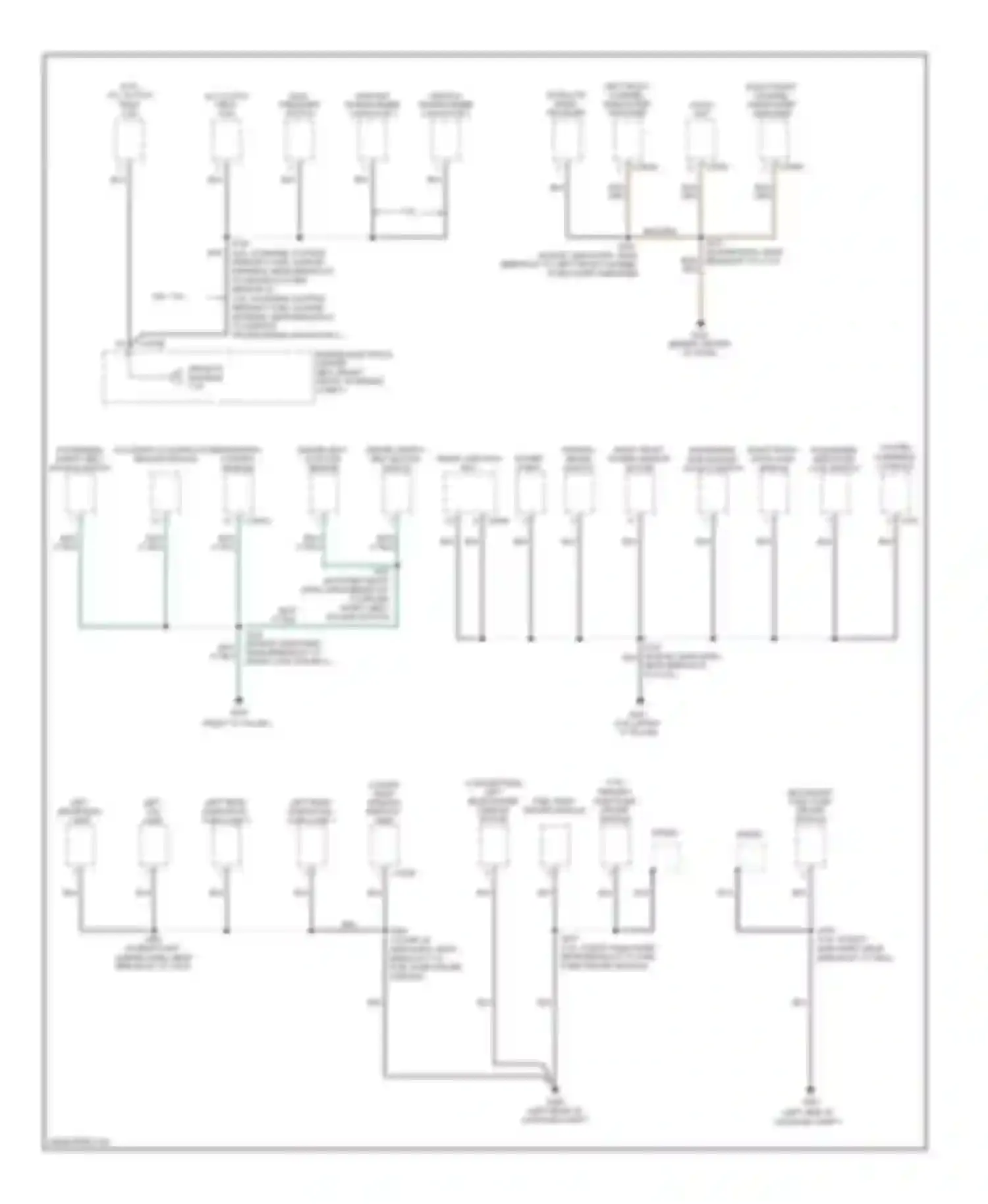 Mustang Ford V (2004-2009): Ground distribution circuit (2 of 3)
