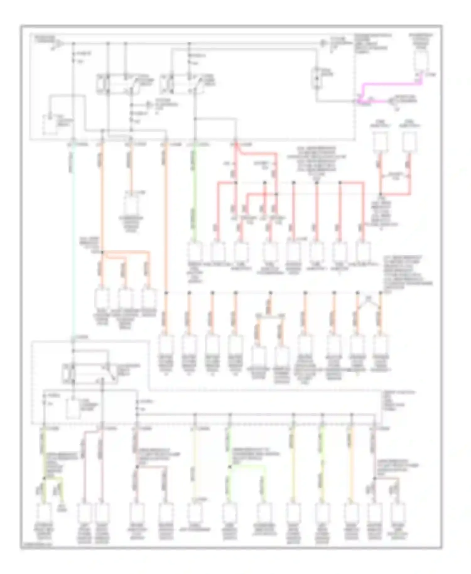 Mustang Ford V (2004-2009): Power distribution circuit (2 of 4)