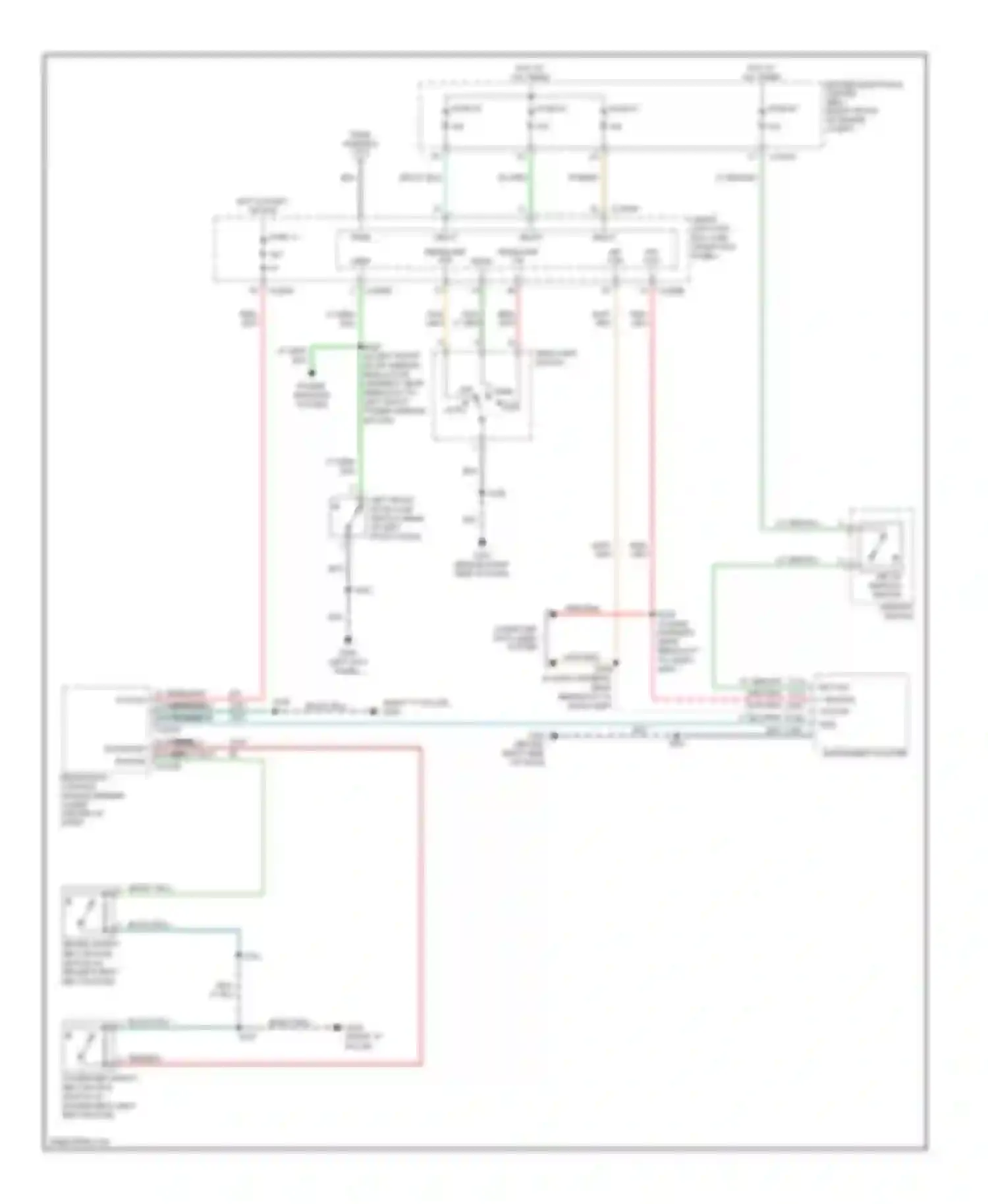 Mustang Ford V (2004-2009): Warning systems circuit