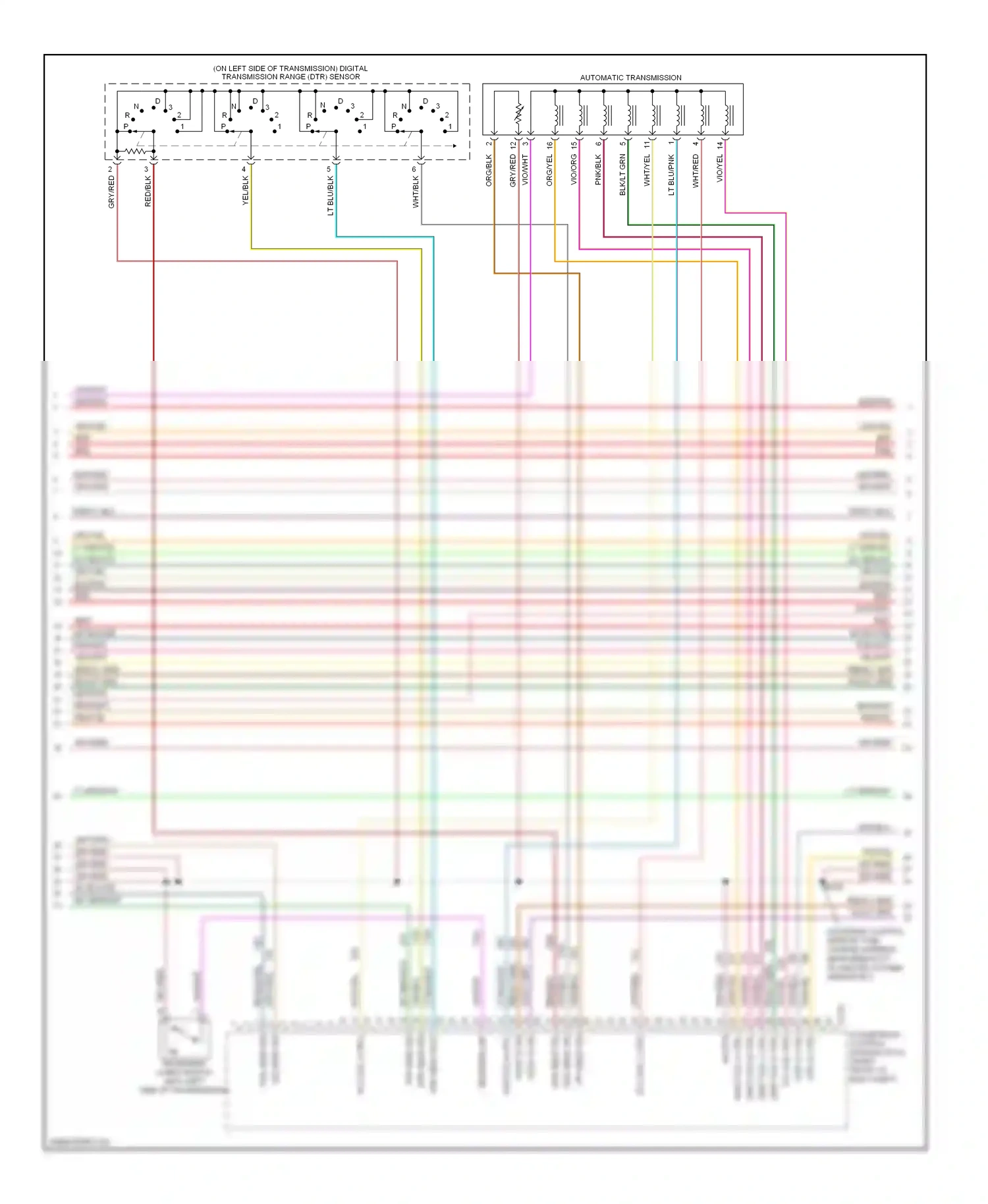 Wiring diagram automatic transmission for Ford Mustang V (2004-2009) (3 of 3)