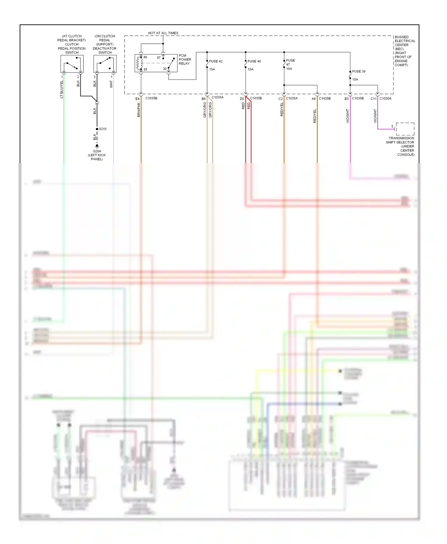 Wiring diagram coil on plug 4 ctrl for Ford Mustang V (2004-2009) (1 of 1)