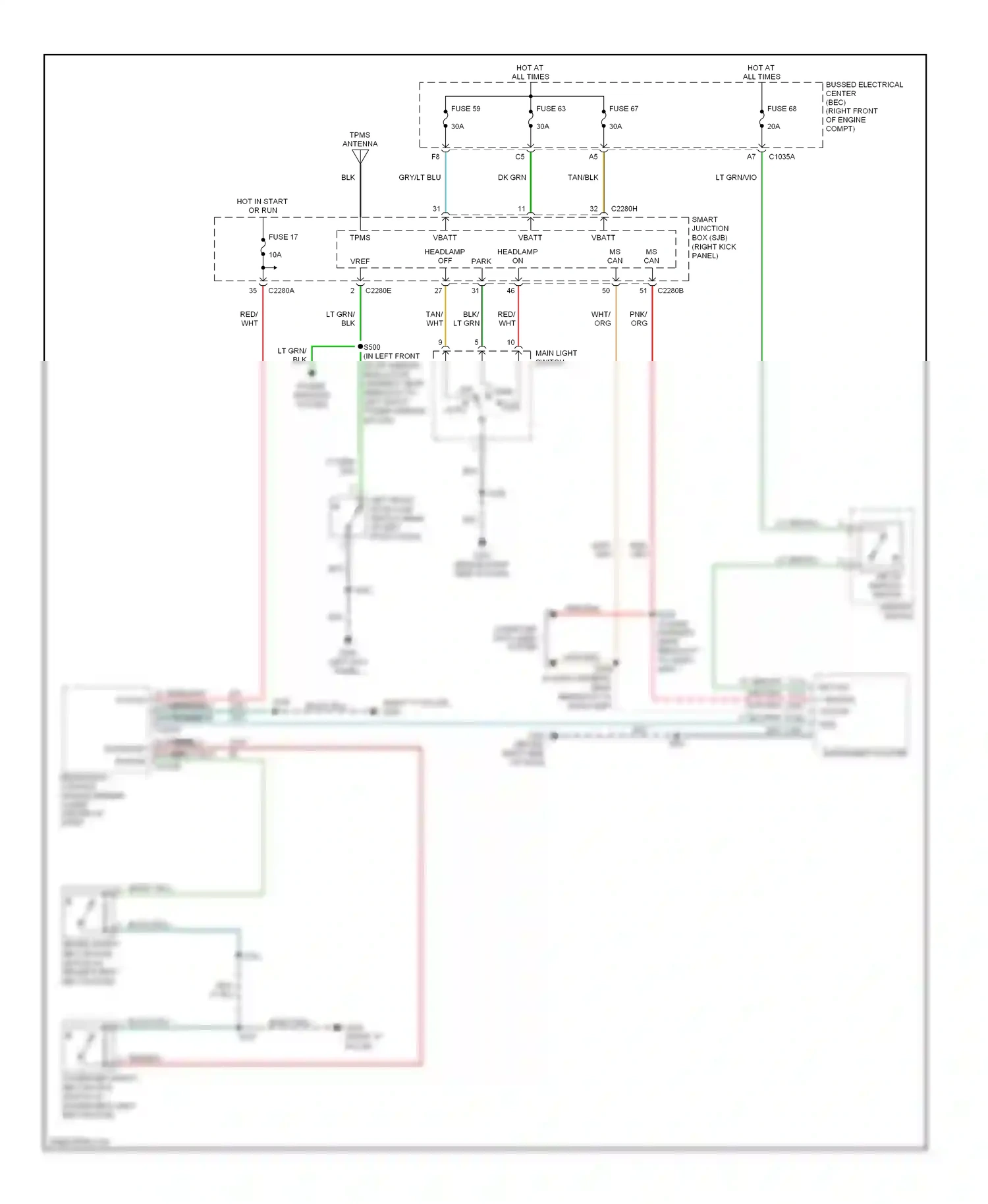 Wiring diagram dk grn for Ford Mustang V (2004-2009) (18 of 18)