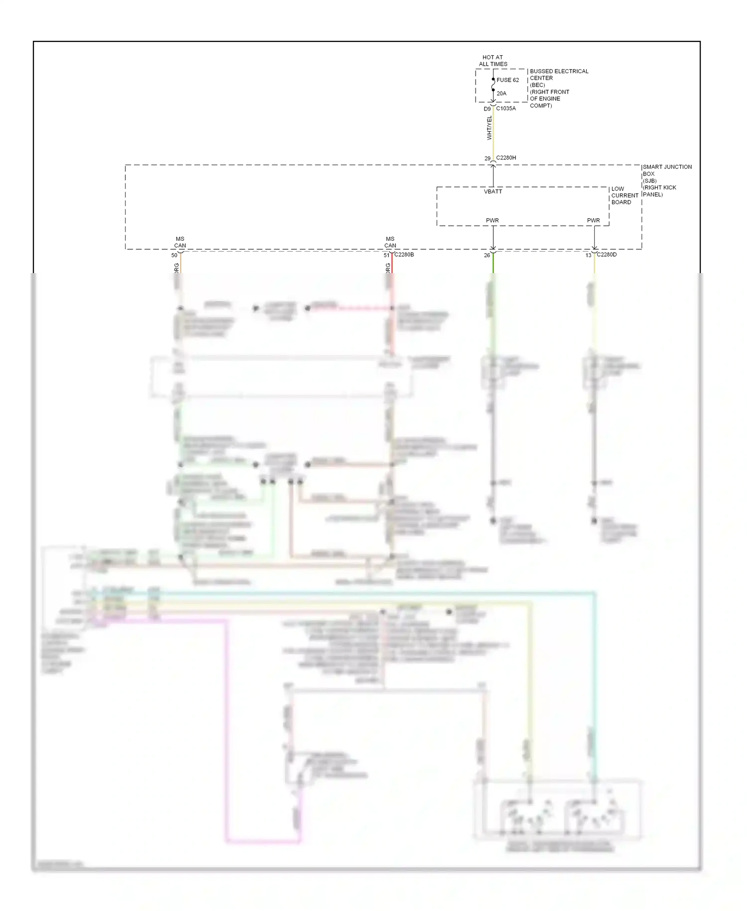 Wiring diagram dk grn/org for Ford Mustang V (2004-2009) (1 of 7)