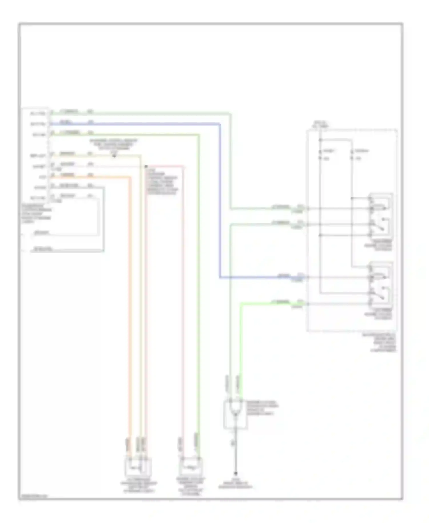 Wiring diagram high speed engine cooling fan relay for Ford Mustang V (2004-2009)